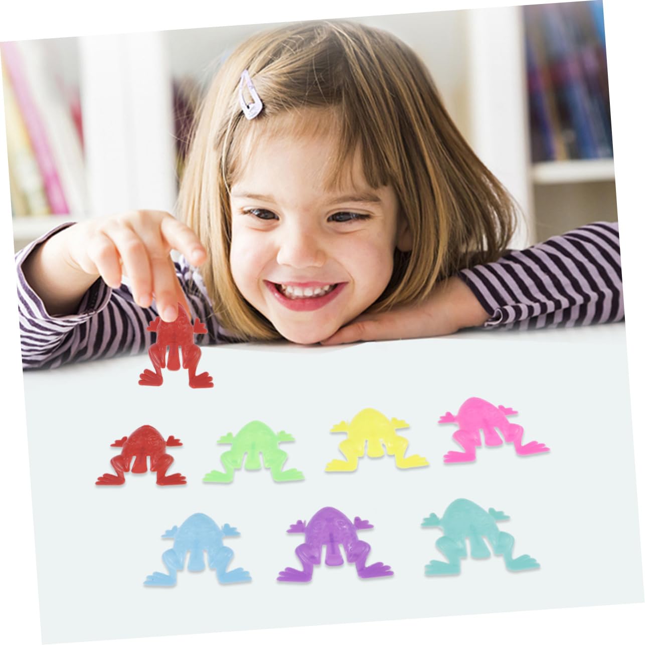 UPKOCH 300 Pcs Colorful Jumping Animal Bath Toys - Fun Miniature Toys for Kids, Toddlers & Sensory Play - Perfect for Bathtime, Pool Parties & Educational Playtime
