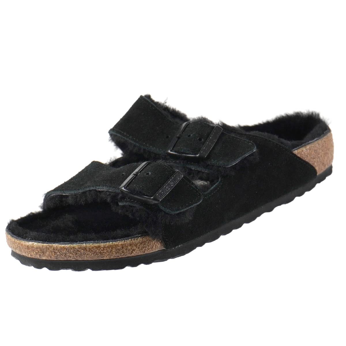 Birkenstock Arizona Men's Sandals Size 43 - Comfortable Black Leather Footbed Sandals for Walking, Travel & Casual Wear