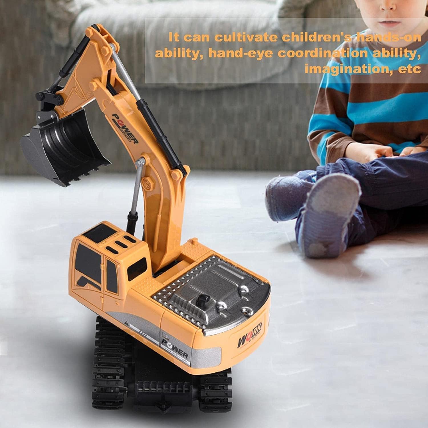 Best Remote Control Excavator Toy for Kids - RC Construction Vehicle with Realistic Digging & Sand Play | STEM Learning, Outdoor & Indoor Playtime Fun