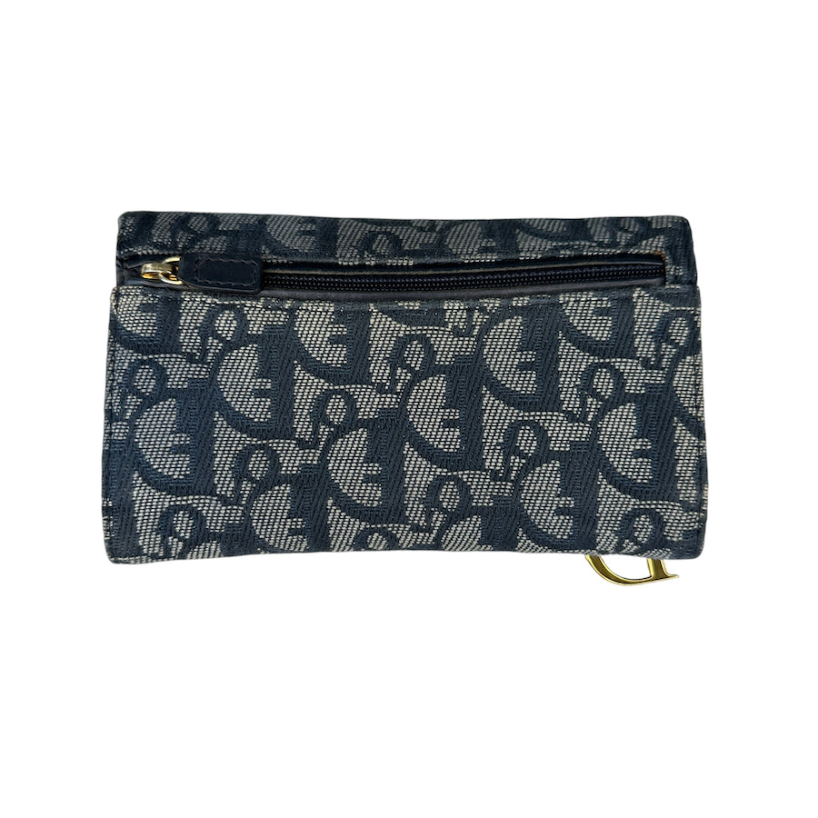 Dior Trotter Canvas Saddle Long Wallet - Luxury Leather Bifold Wallet for Women - Perfect for Everyday Use, Travel & Gift Giving