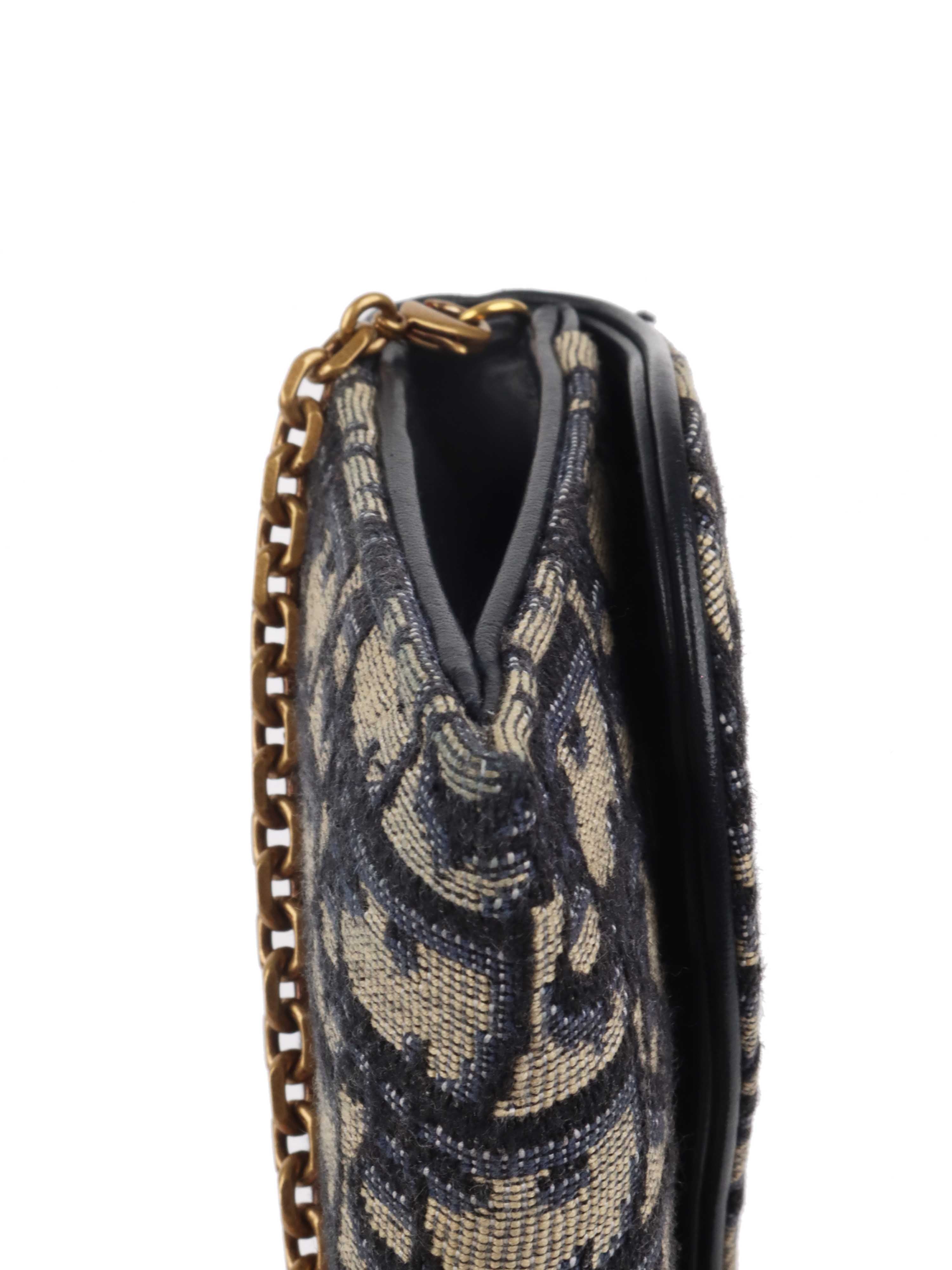 Dior Long Saddle Wallet on Chain - Stylish Crossbody Bag for Women | Perfect for Evening Out, Party & Daily Use