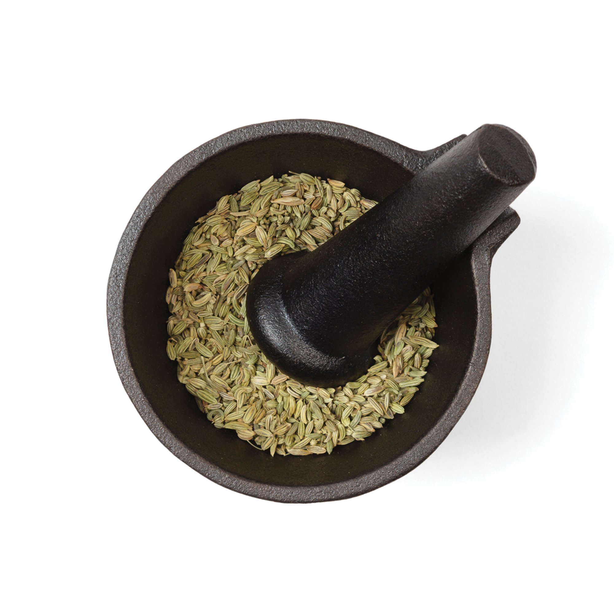 Fox Run Cast Iron Mortar and Pestle Set - Heavy Duty Spice Grinder, Herb Crusher for Cooking, Baking & Mixing - Perfect for Grinding Spices, Herbs, Garlic & Nuts in Kitchen