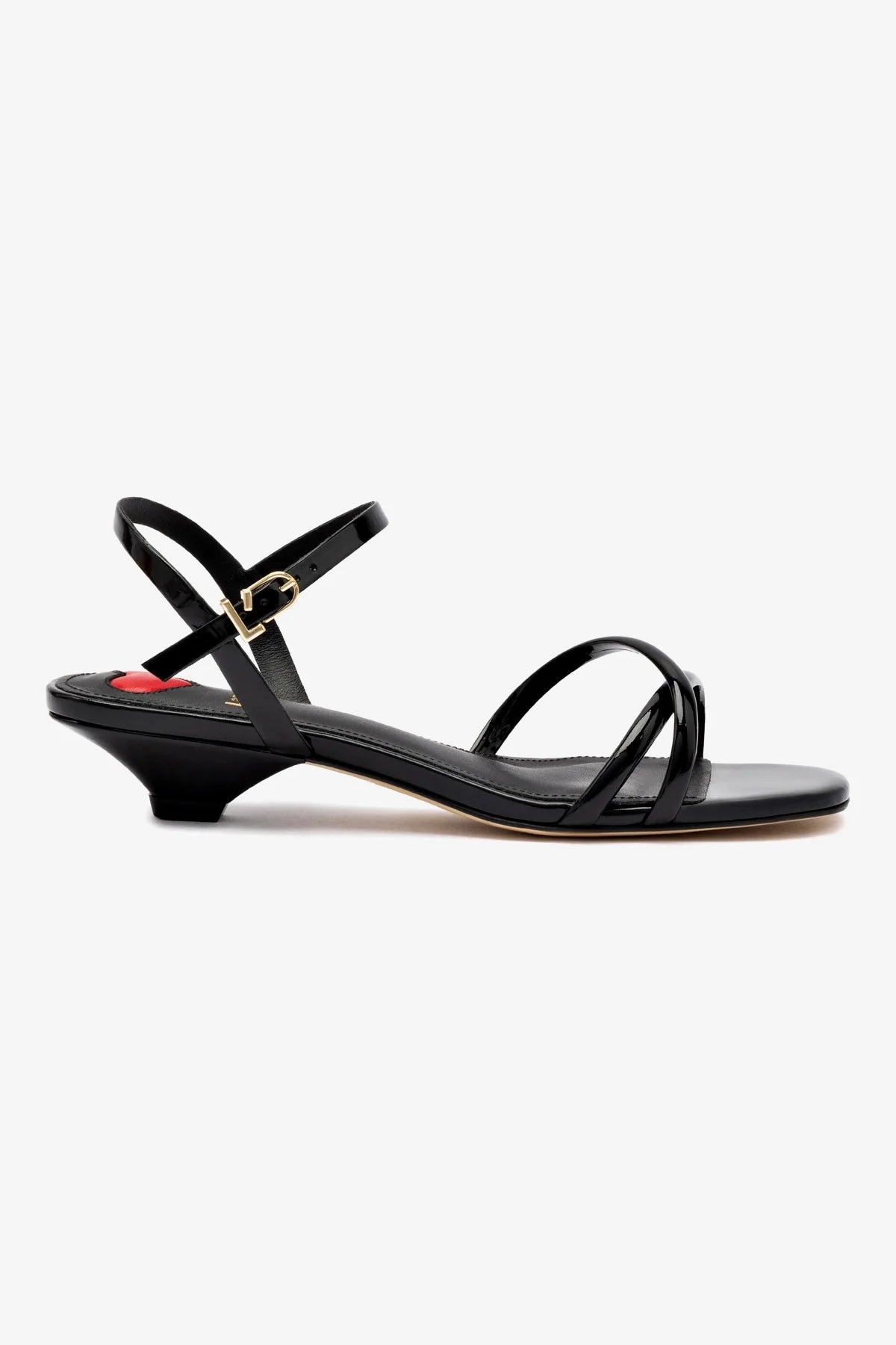 Charlotte Black Patent Leather Sandals - Women's Comfortable Dress Sandals for Casual & Formal Occasions