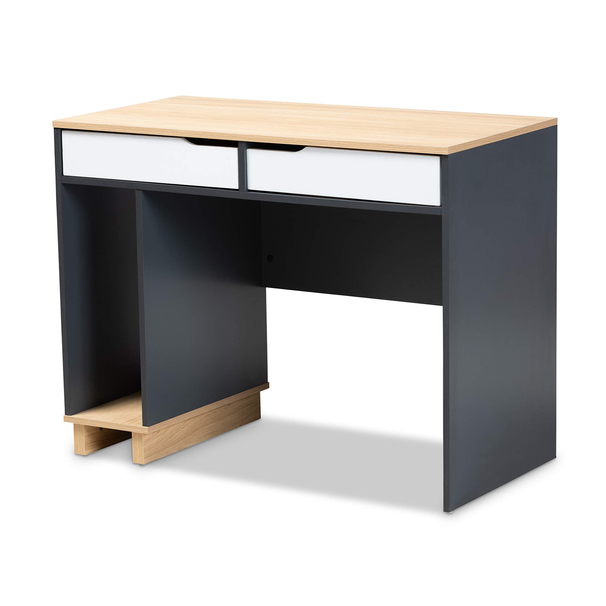 Baxton Studio Desk - Grey Oak White for Home Office