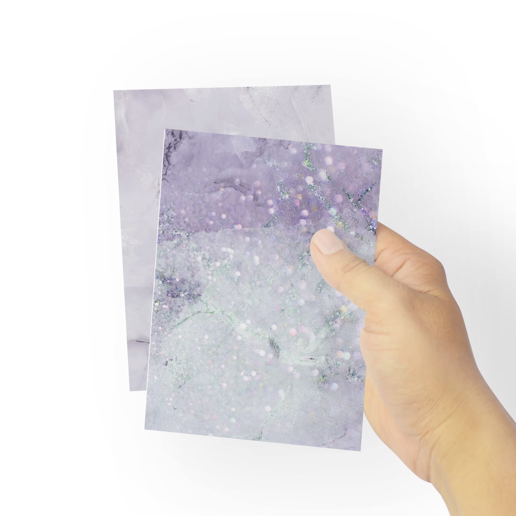 24-Pack Abstract Marbled Agate Greeting Cards with Envelopes - Blank All Occasion Cards for Thank You, Birthday & Just Because - Premium Quality Cardstock in Pink Lavender by RitzyRose | Perfect for Weddings, Anniversaries & Thoughtful Gifts
