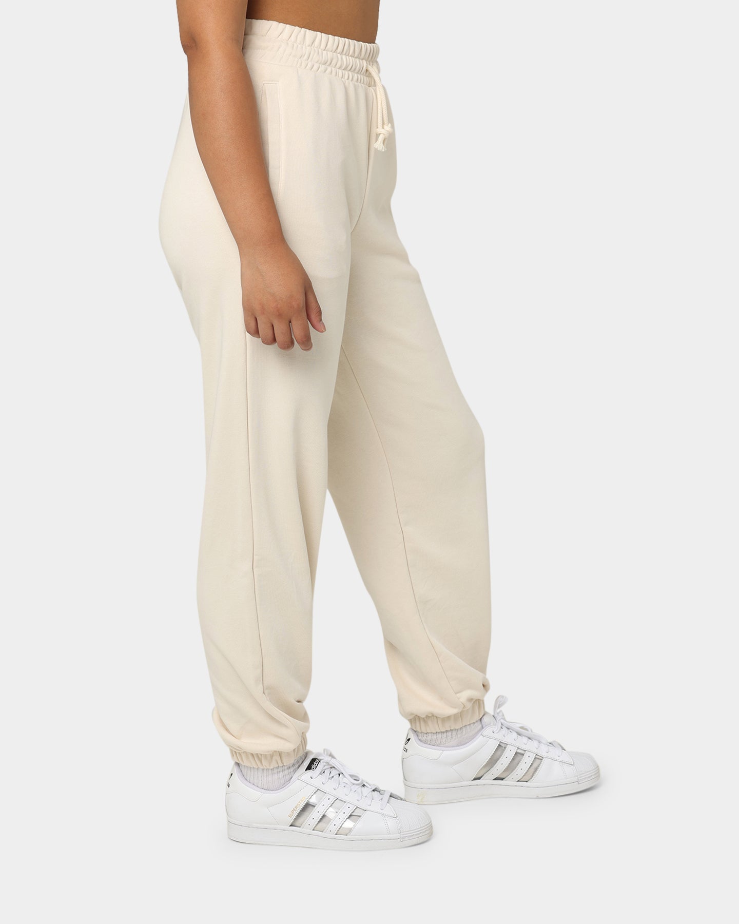 Adidas Women's Wonder White Sweatpants - Soft & Comfortable Fleece Joggers for Workout, Lounge & Casual Wear