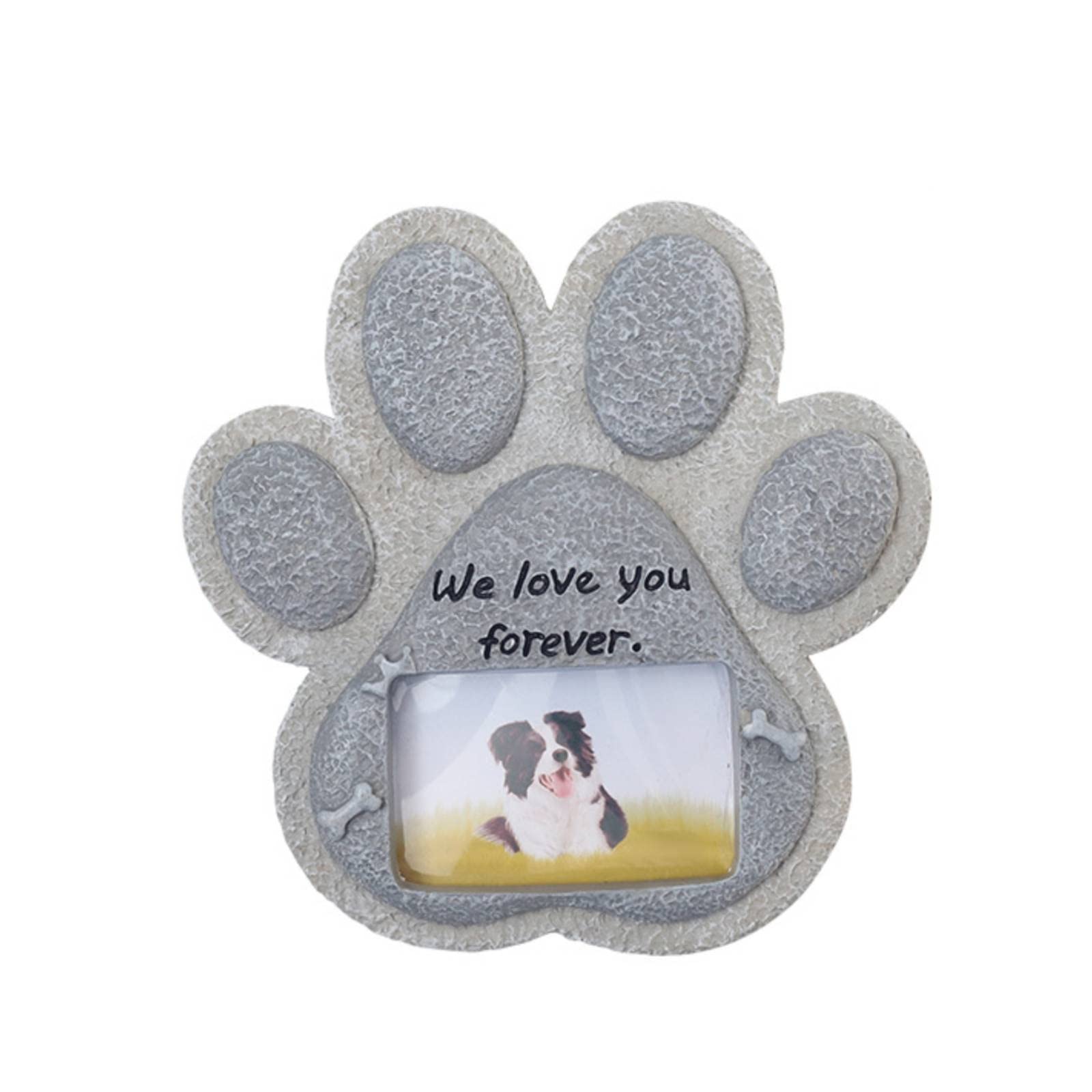 Personalized Resin Paw Print Pet Memorial Stones - Custom Dog & Cat Grave Markers with Photo Frame & Sympathy Words - Heartfelt Remembrance Gifts for Lawn, Garden & Backyard Decor - Perfect for Pet Loss Memorials & Sympathy Gifts