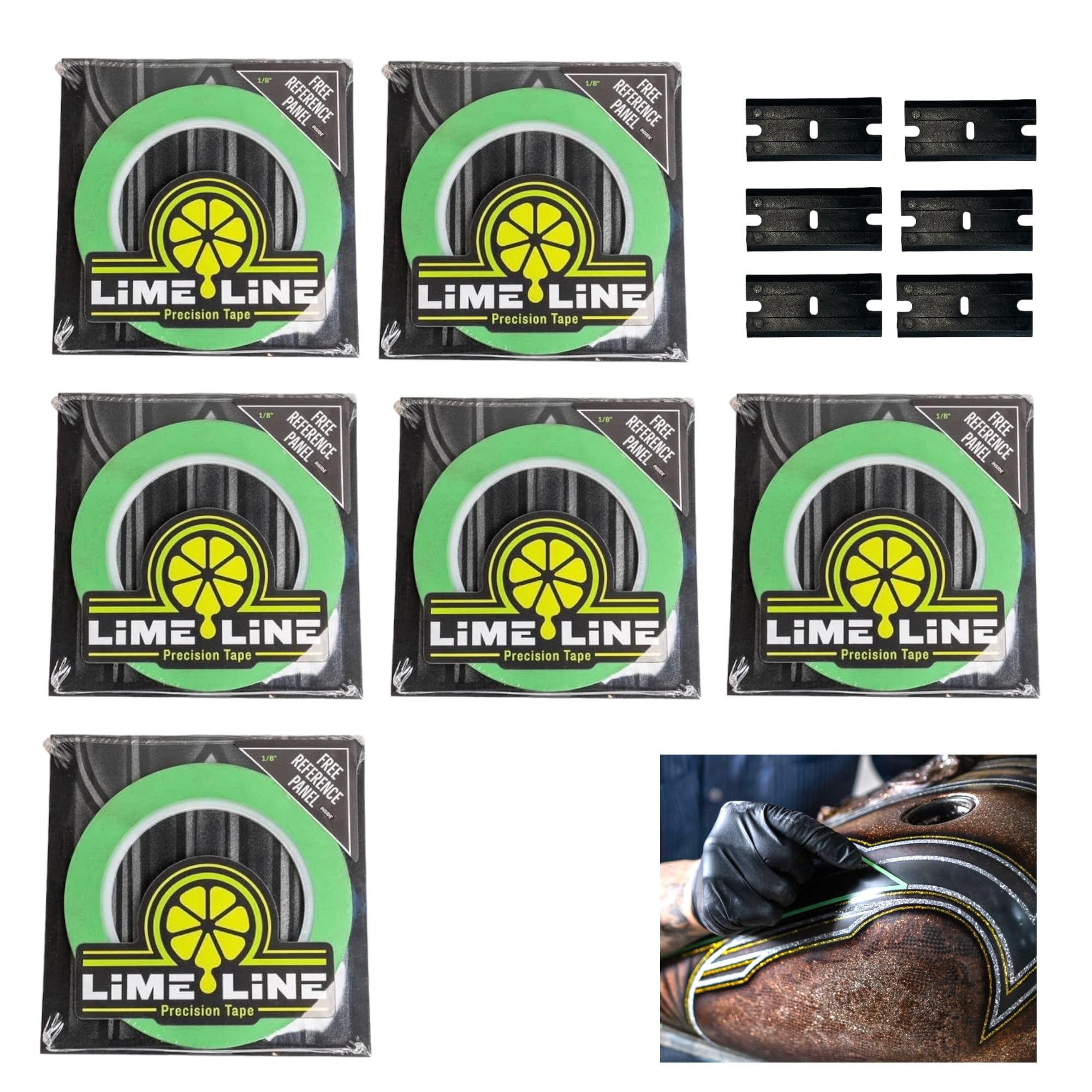 LiME LiNE Ultimate Fineline Striping Tape Kit - 3 Rolls 1/8
