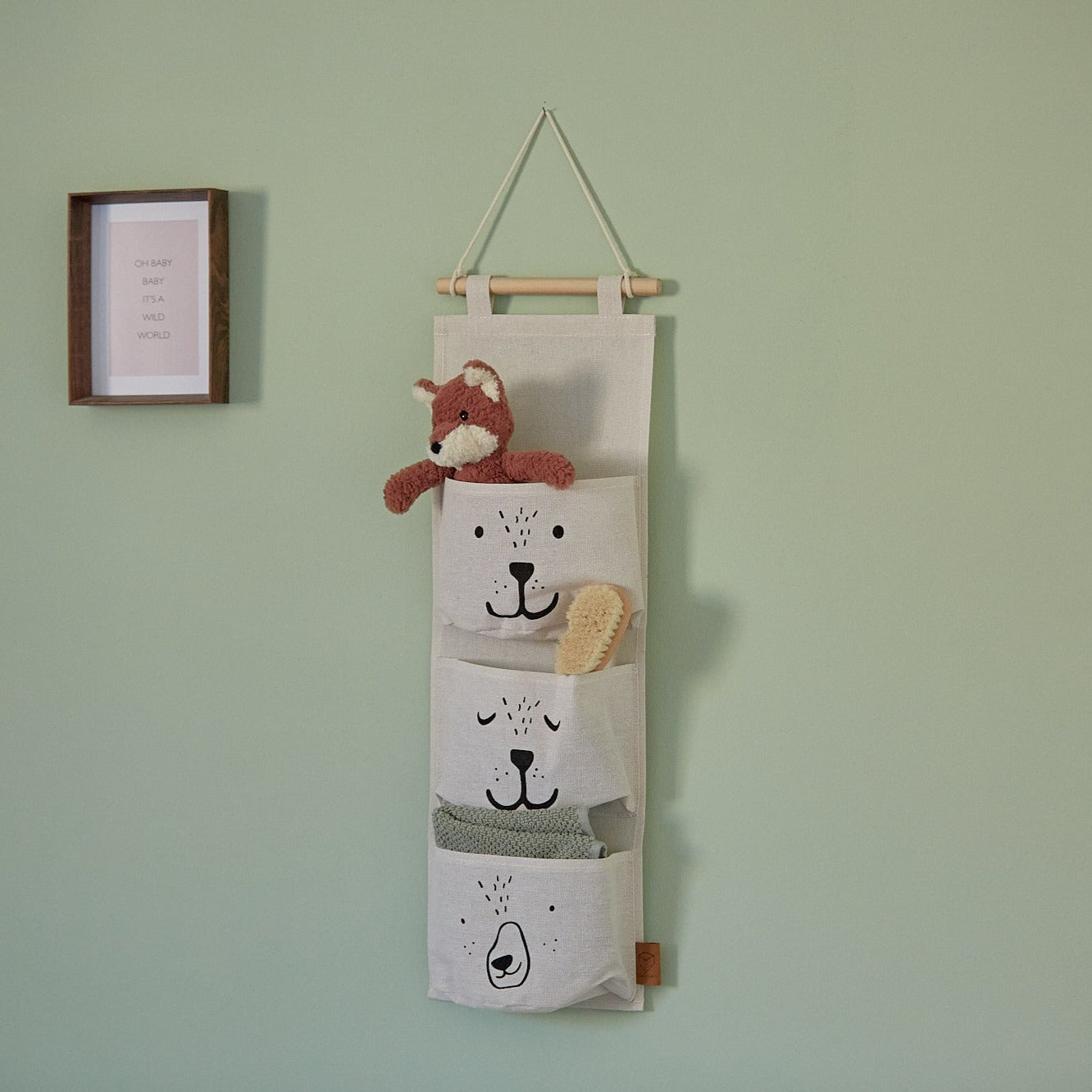 Kids Hanging Organizer with 3 Pockets - Space Saving Closet Storage for Toys, Books & Clothes | Perfect for Bedrooms, Dorms & Playrooms