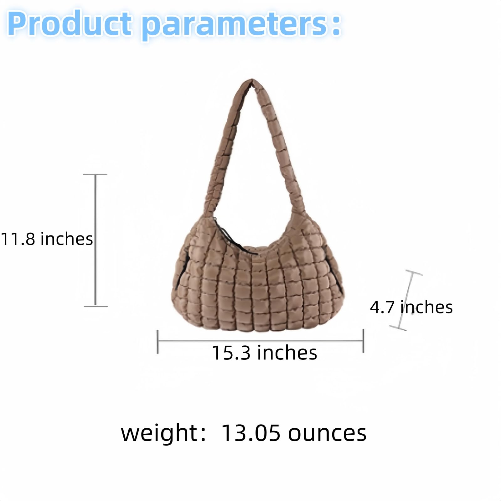 Quilted Puffer Tote Bag for Women - Trendy Crossbody Shoulder Handbag Purse, Small Cute Lightweight Large Capacity - Perfect for Work, Travel & Daily Use