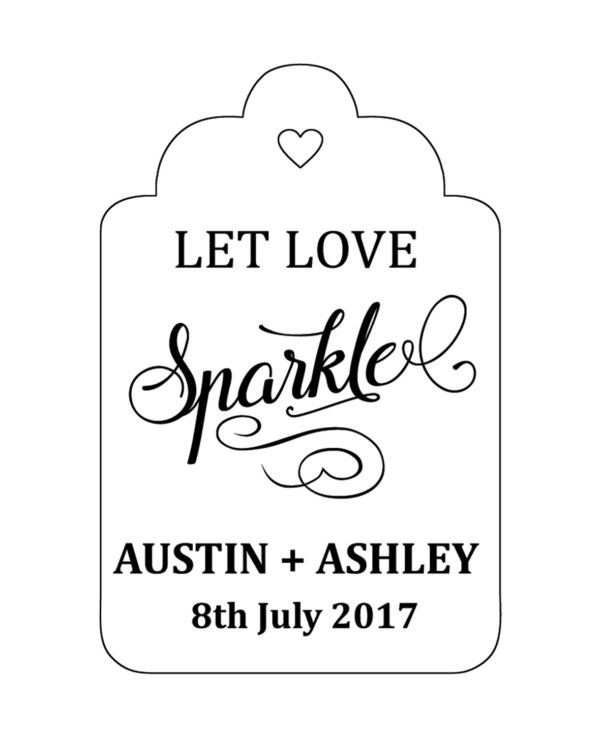 100 PCS Customized Wedding Favor Tags - Personalized 