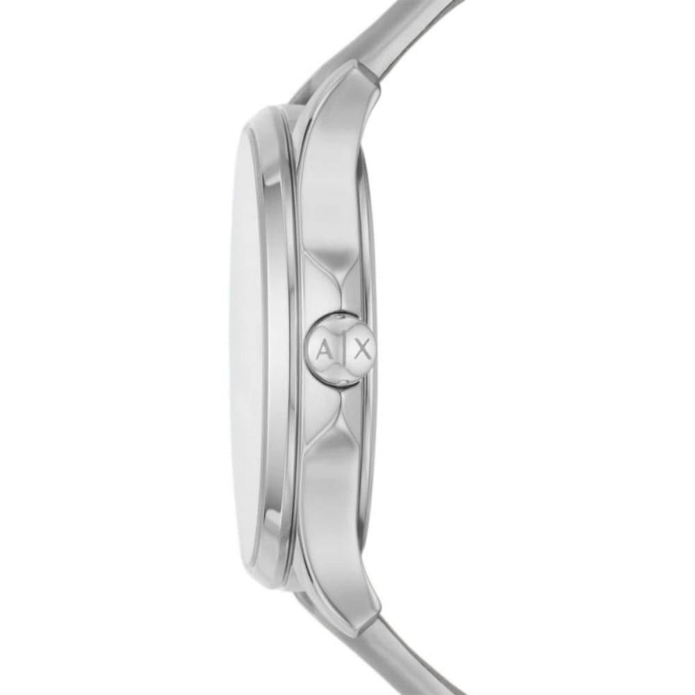 Armani Exchange AX5270 Women's Watch - Silver Leather Strap for Women | Fashionable Dress Watch for Office, Party & Everyday Wear
