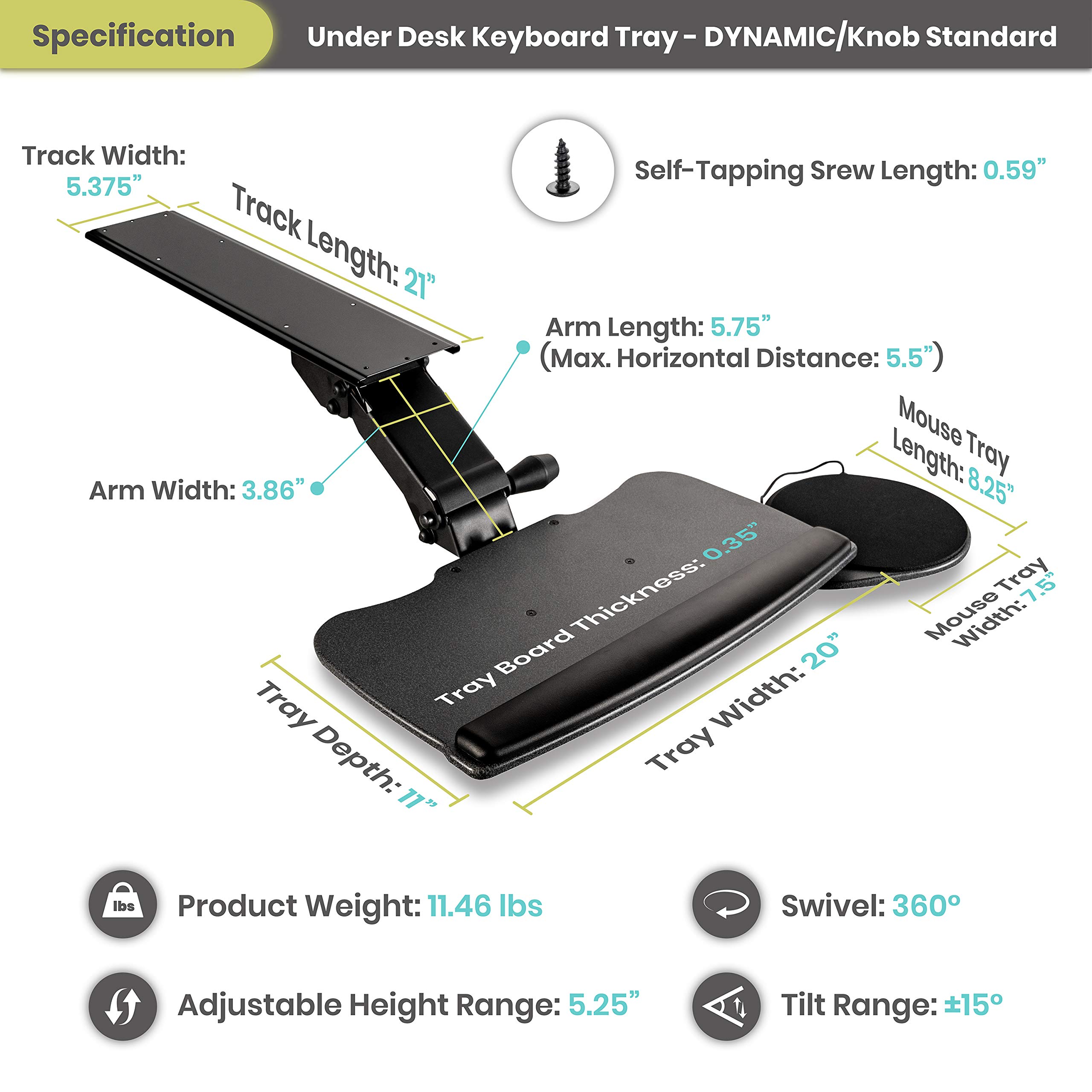 Under Desk Keyboard Tray - 20