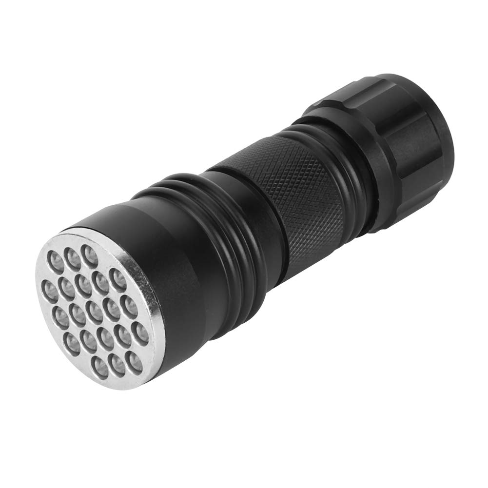 21 LED UV Flashlight - Pet Urine Detector Light for Dogs & Cats | Mini Torch for Finding Stains on Carpets, Furniture & Floors | Portable Urine Light Detector (No Tail Strap)