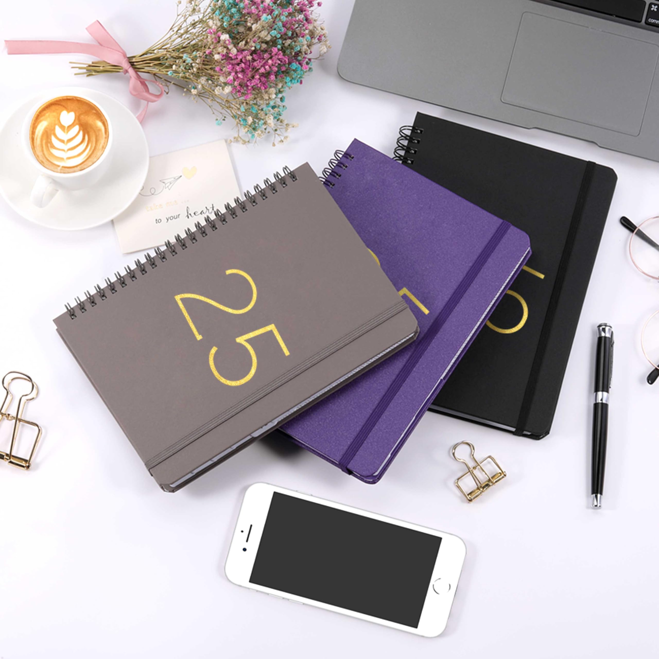 2025 Weekly & Monthly Planner - Jan 2025 to Dec 2025 Calendar Organizer with Tabs, Inner Pocket, 6.4