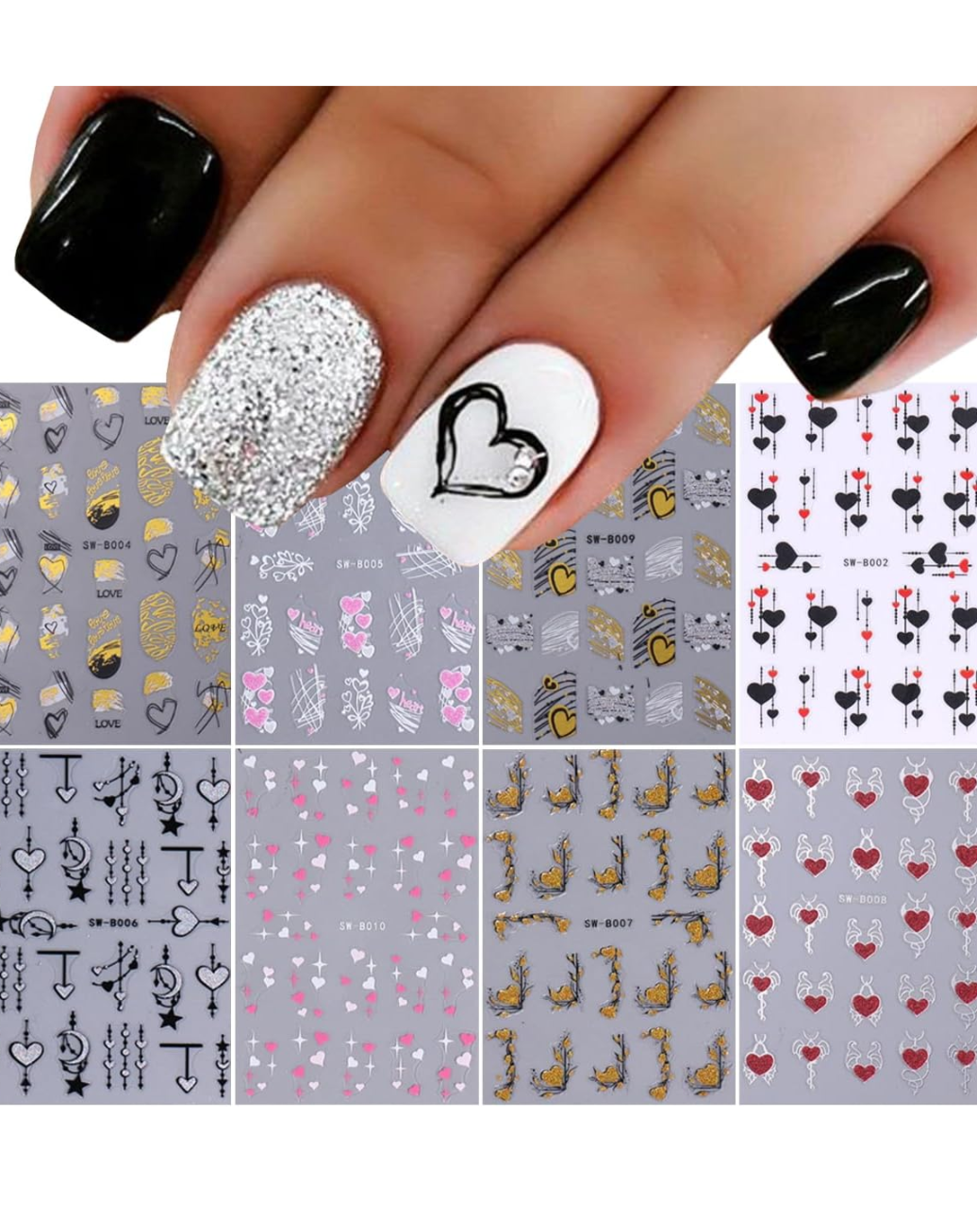 Valentine's Day Stickers - Romantic Love Decals for Scrapbooking, Journals, and DIY Crafts - Perfect for Couples, Gifts, and Party Decorations