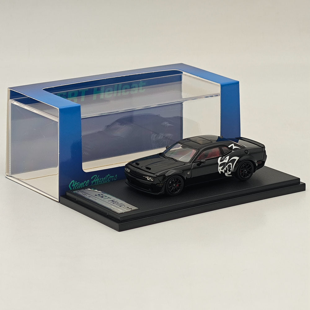 1:64 Scale SH Dodge SRT Hellcat Muscle Sports Car - Black Diecast Model for Collectors | Perfect for Display, Gifts, and Racing Enthusiasts