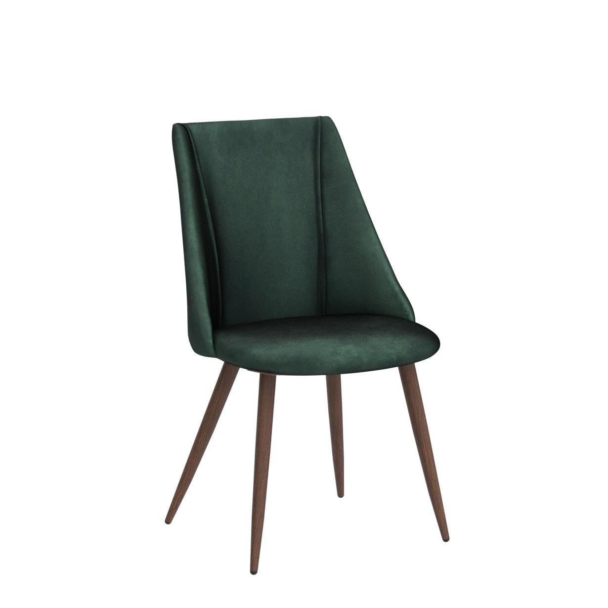 Luxury Velvet Dining Chairs Set of 2 - Modern Upholstered Kitchen Side Chairs with Soft Cushion & Sturdy Metal Legs - Elegant Accent Chairs for Home, Restaurant, or Cafe - Perfect for Dining Room, Kitchen Island, or Breakfast Nook - Green (2-Piece Set)