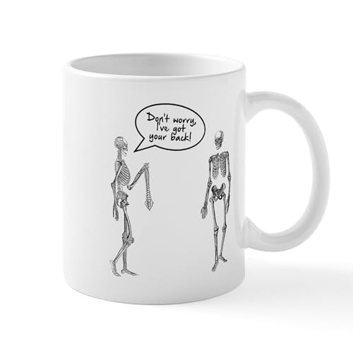 White - Skeletons I've Got Your Back Mug