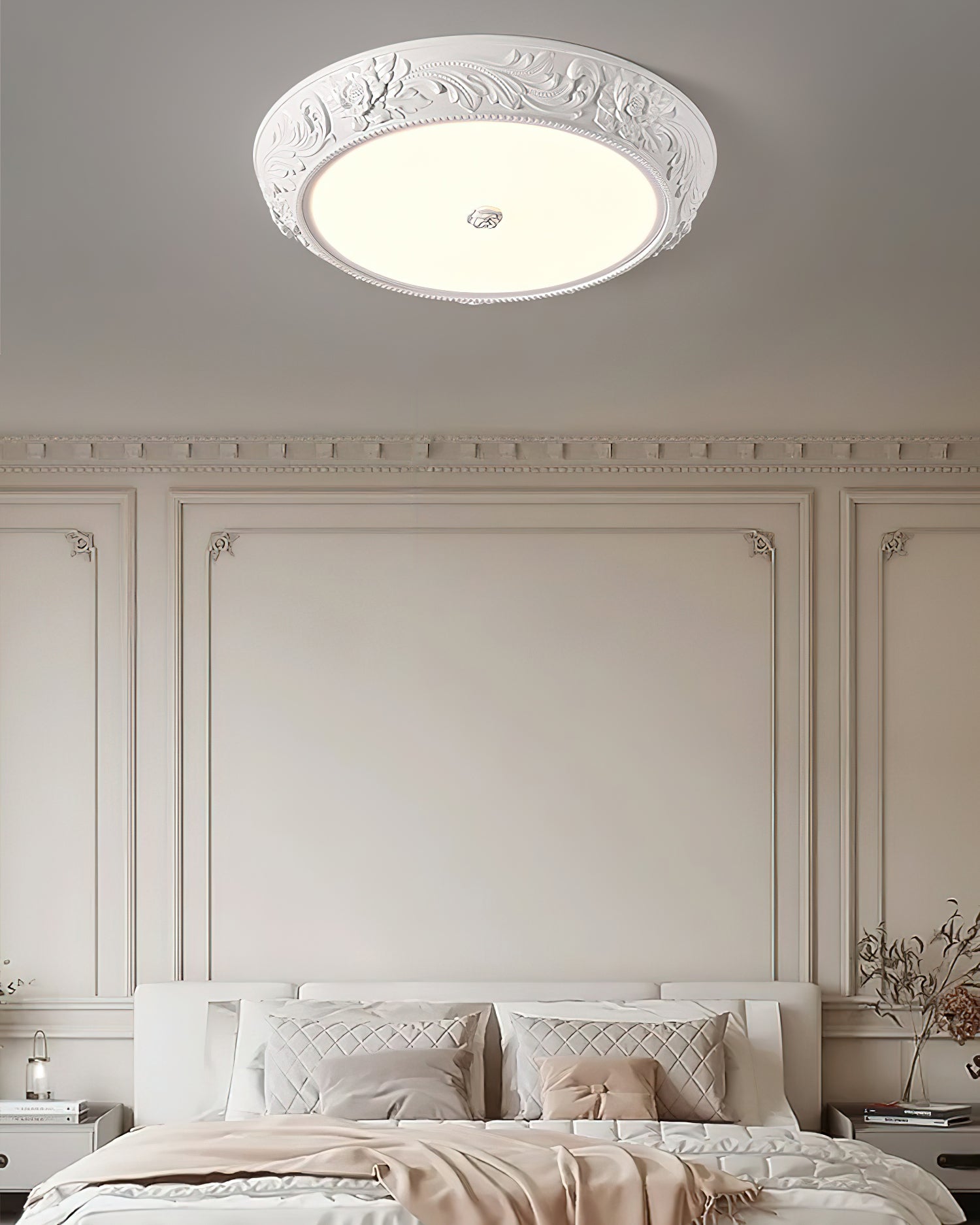 Modern Embossed Resin Ceiling Light Fixture - Elegant Home & Office Lighting for Living Room, Bedroom, Dining Area | Energy Efficient & Stylish Design