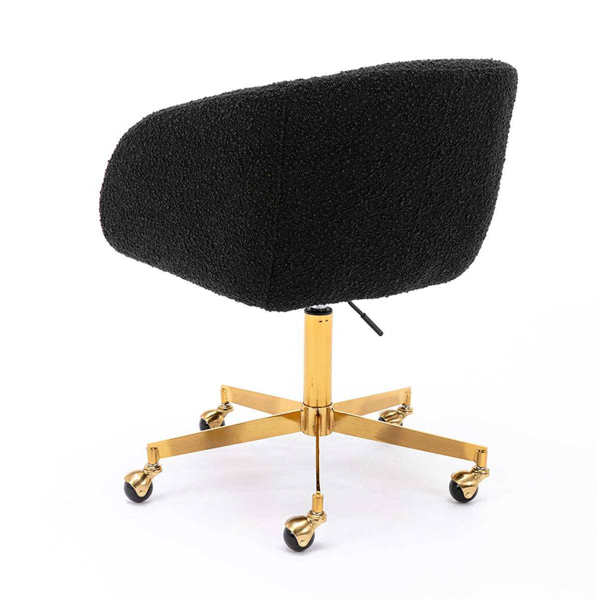 Avalon Boucle Office Chair - Ergonomic Modern Upholstered Desk Chair with Adjustable Height for Home & Office Workspace - Perfect for Remote Work, Study, and Gaming