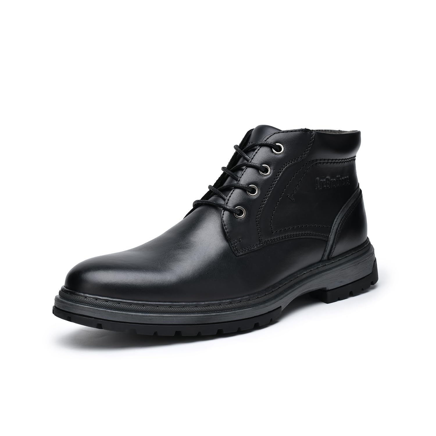 Men's Chukka Boots - Casual Ankle Boots for Motorcycle & Combat | Black Leather Boots for Everyday Wear & Outdoor Adventures