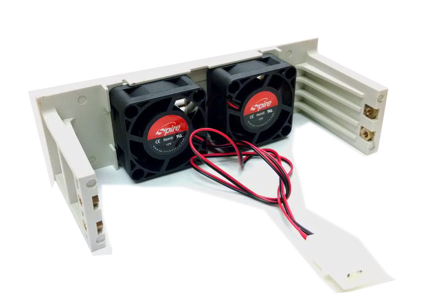Spire Bay 2-Fan Hard Drive Cooler - Beige (Model HD04020S1H4) | PC Cooling Solution for Gaming Rigs & Workstations