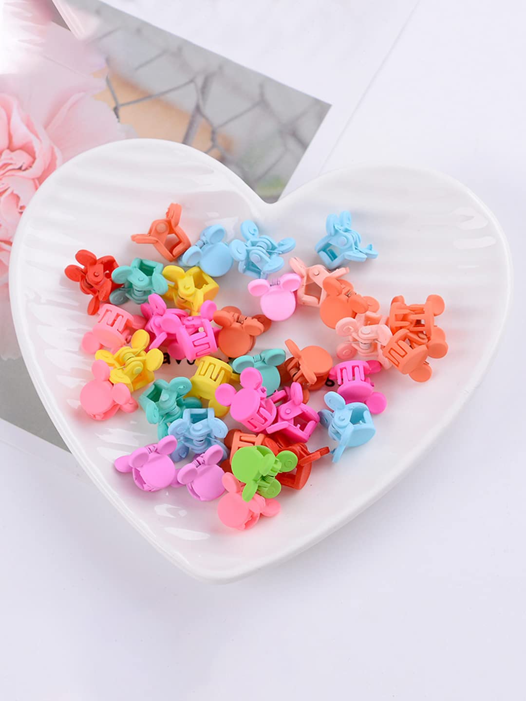 Melbees by Yellow Chimes 50-Piece Mini Hair Claw Clips Set for Girls & Kids - Colorful Small Hair Clips for Baby & Toddler - Perfect for School, Parties & Daily Hair Styling