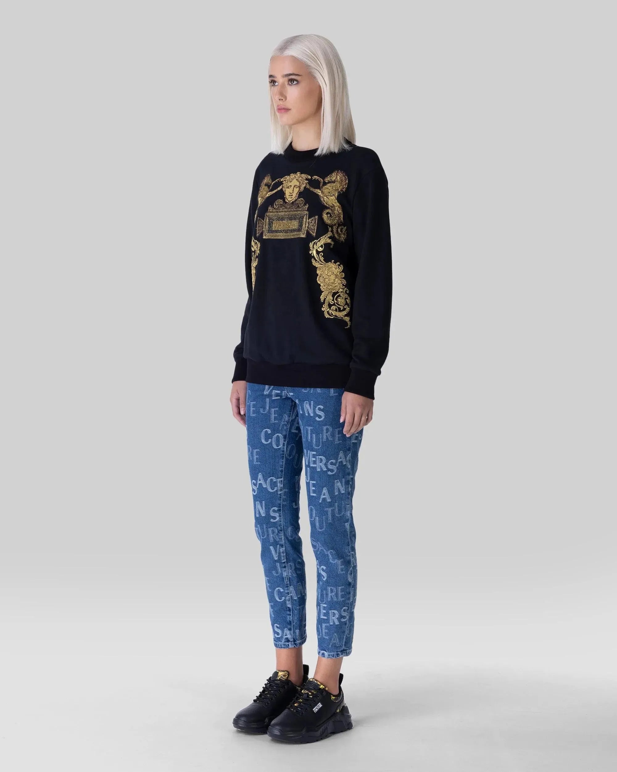 Cropped Logo Skinny Jeans for Women - High Waist Stretch Denim Pants - Trendy Casual & Streetwear Outfits - Perfect for Everyday Wear, Dates, and Shopping
