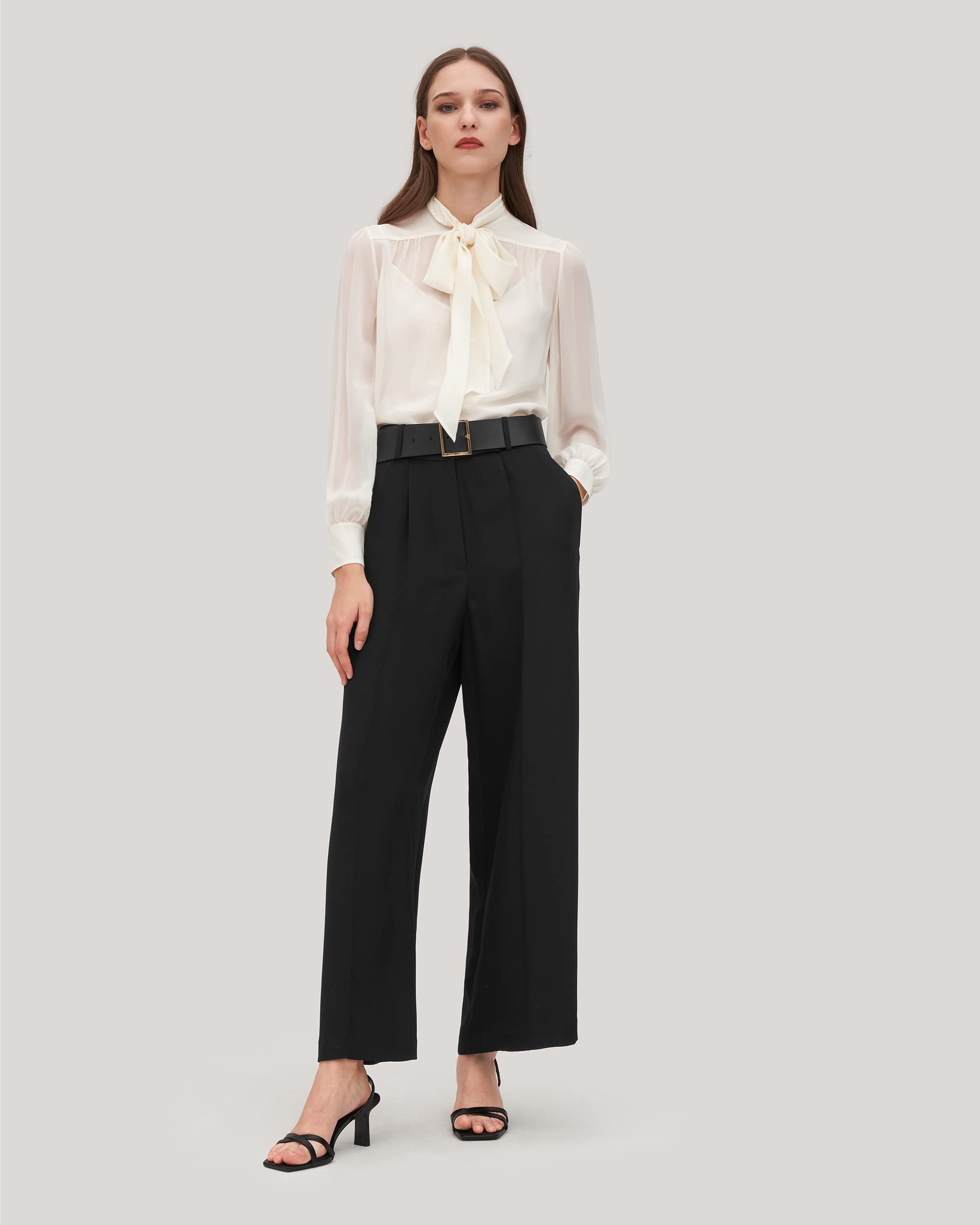 LilySilk 100% Pure Mulberry Silk Pants for Women - 30 Momme Heavy Weight Wide Leg Lounge Trousers | Lightweight, Breathable & Versatile | Perfect for Casual Wear, Travel & Home Relaxation