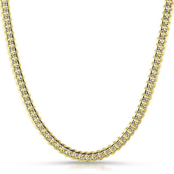 6mm Two Tone Italian 925 Sterling Silver Cuban Link Chain for Men - Perfect for Layering, Gifts & Everyday Wear