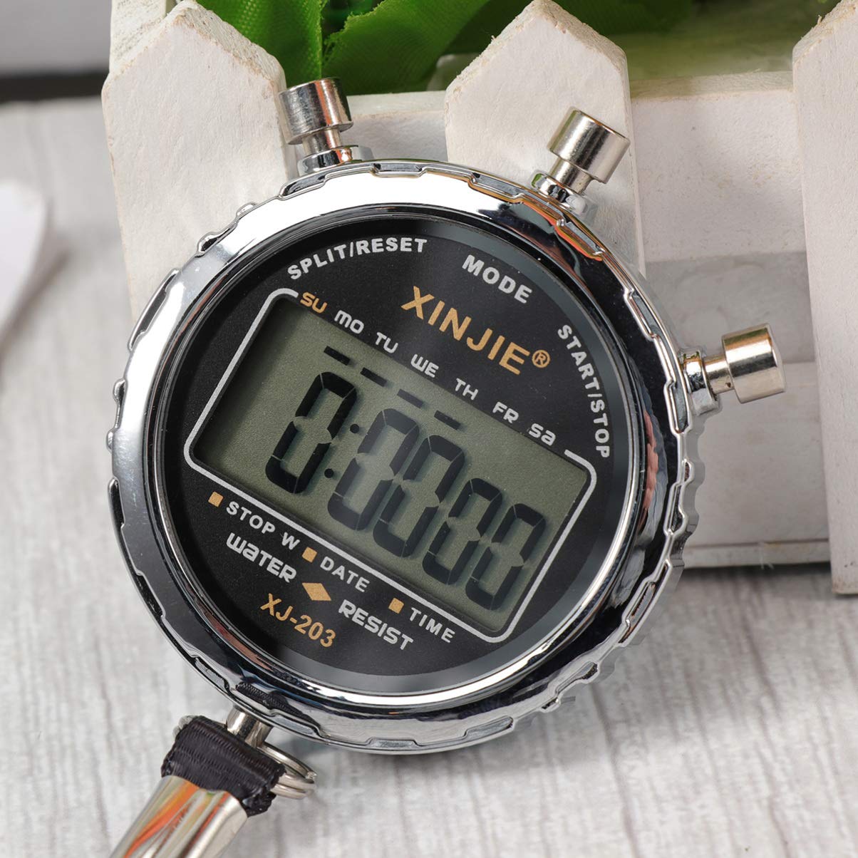 ULTECHNOVO Digital Stopwatch - Extra Large LCD Display, Waterproof Metal Chronograph with Big Buttons for Sports, Running, Swimming & Fitness Training | Handheld Timer for Coaches, Athletes & Timekeeping