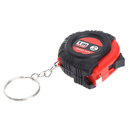 Mini Tape Measure with Keychain - 1m/3.3ft Retractable Ruler in cm & Inches, Portable Plastic Measuring Tape for DIY, Sewing, Crafting & Home Improvement