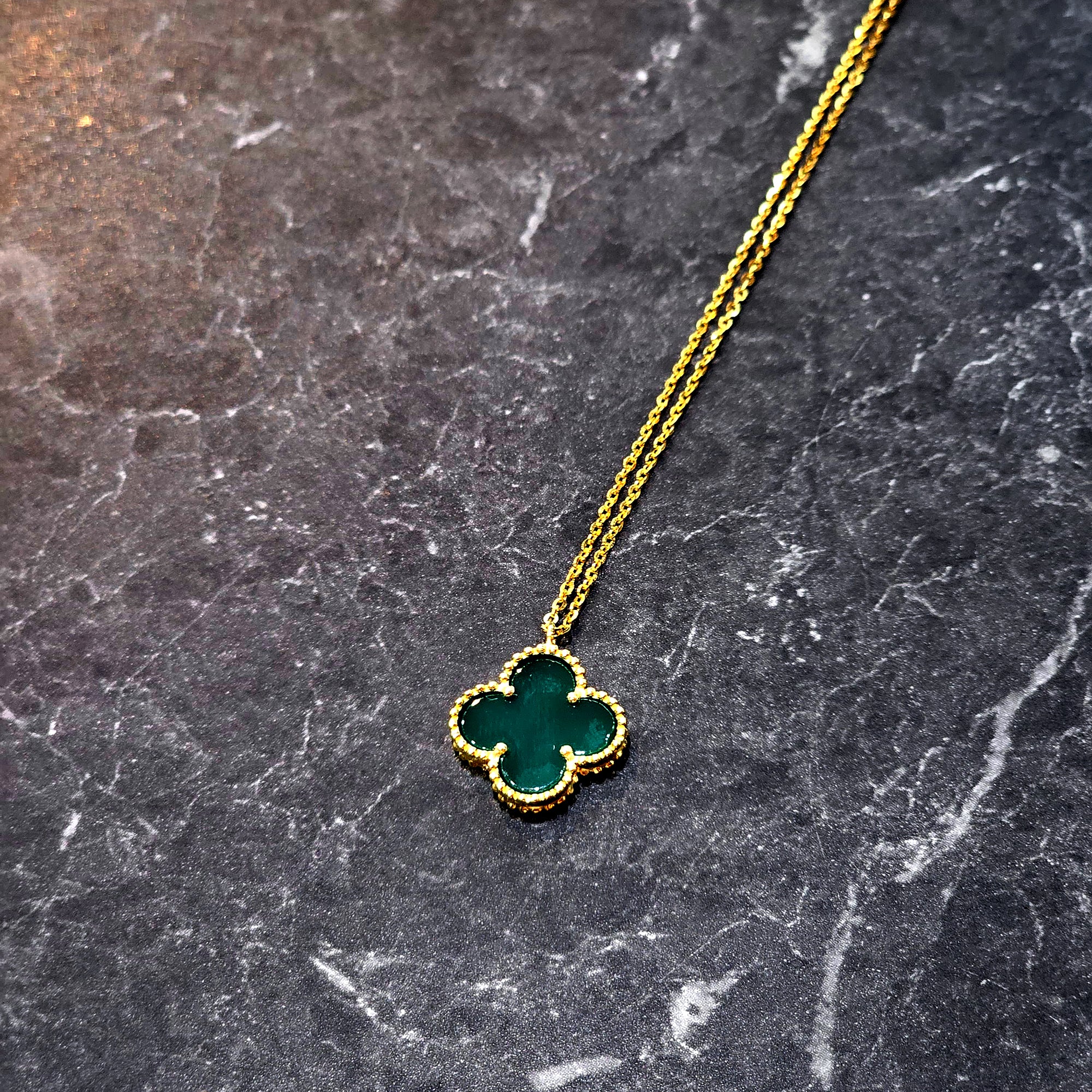 AG Collective Jewelry - Jade Bloom Necklace for Women, Elegant Green Jade Pendant with Sterling Silver Chain, Perfect for Weddings, Parties & Everyday Wear