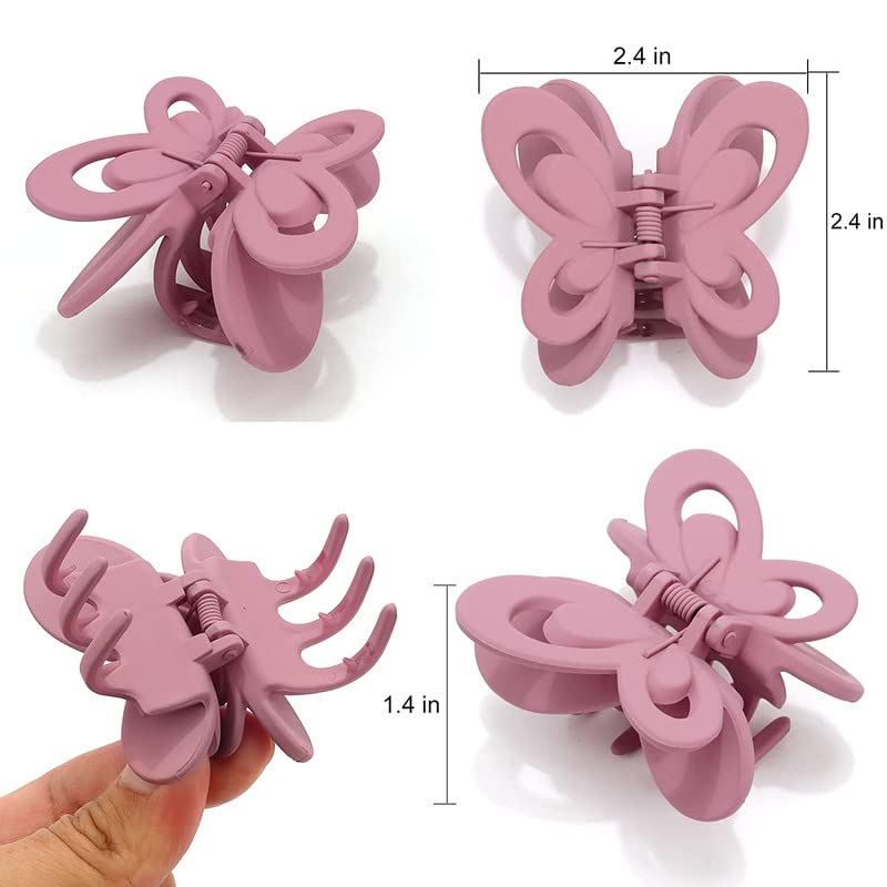 FAMEZA 5Pcs Butterfly Hair Clips - 2.4