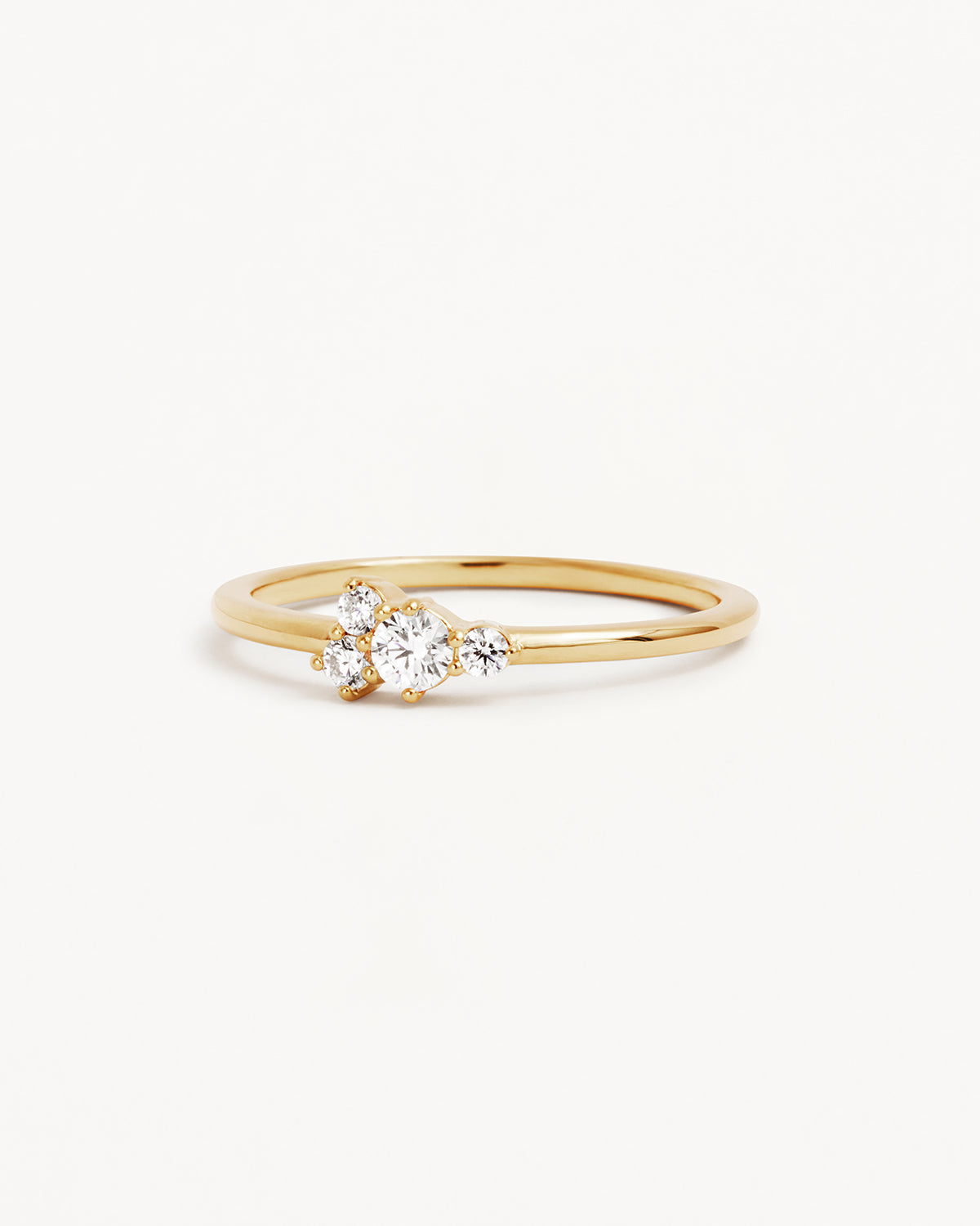 18k Gold Vermeil Mist Ring - Dainty Stackable Minimalist Ring for Women - Perfect for Everyday Wear, Gifts & Special Occasions