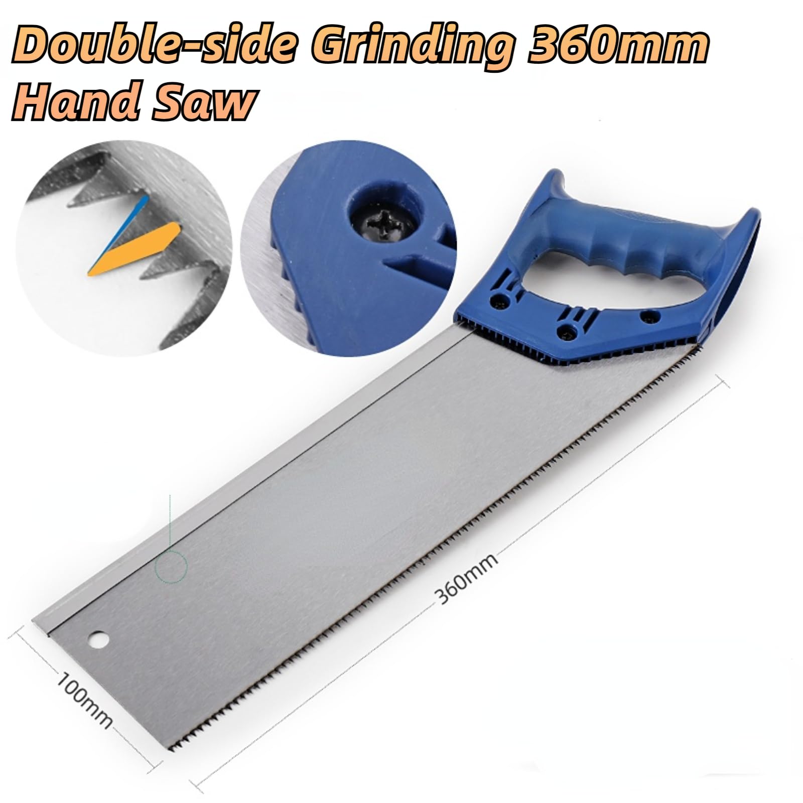 45° Miter Box with Saw - Heavy Duty Steel Back Saw for Precise Angle Cutting | Perfect for Woodworking, DIY Projects & Home Improvement