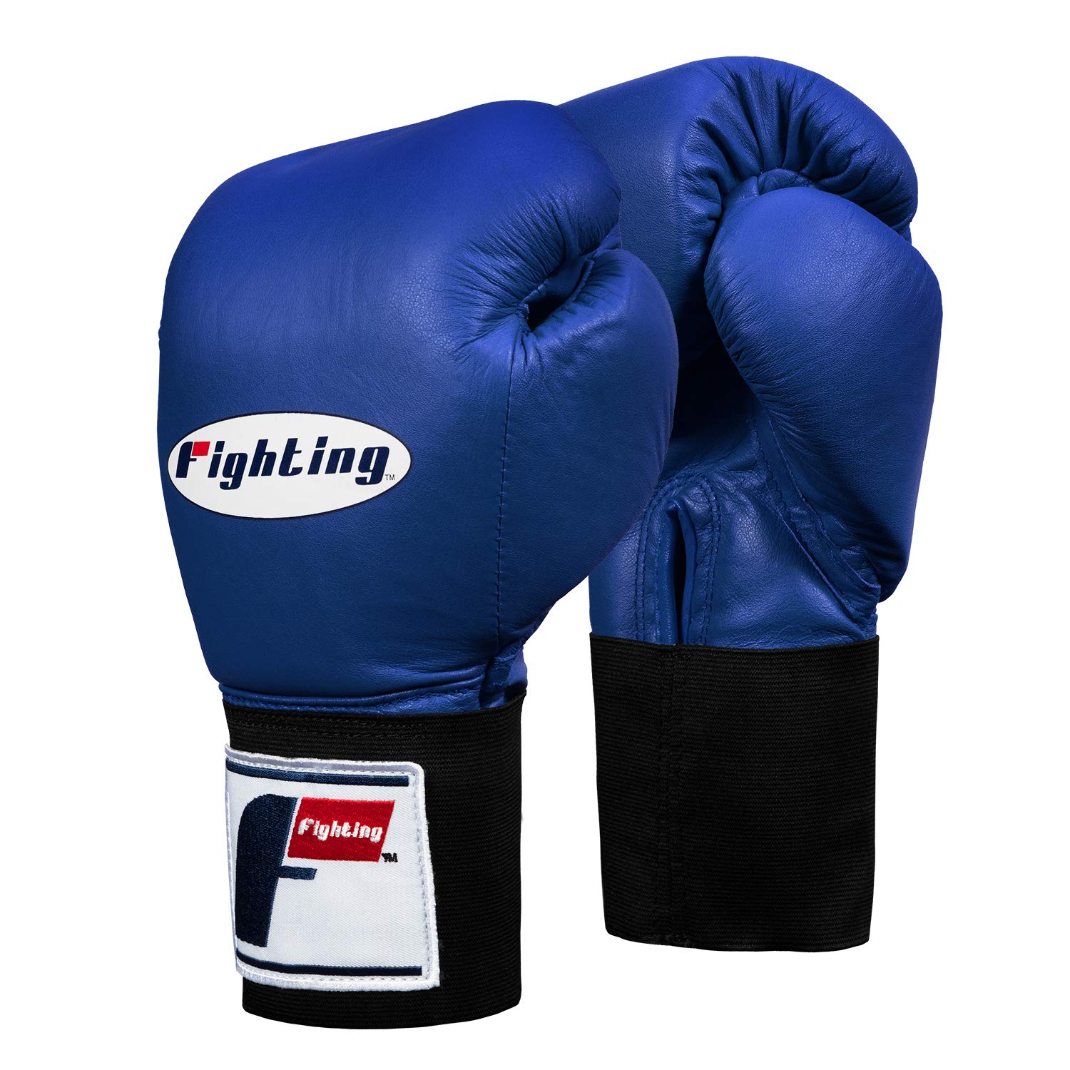 Fighting Sports USA Boxing Gloves - 12 oz Hook & Loop Competition Training Gloves for Men & Women (Blue) - Perfect for Sparring, Heavy Bag Workouts & Boxing Training