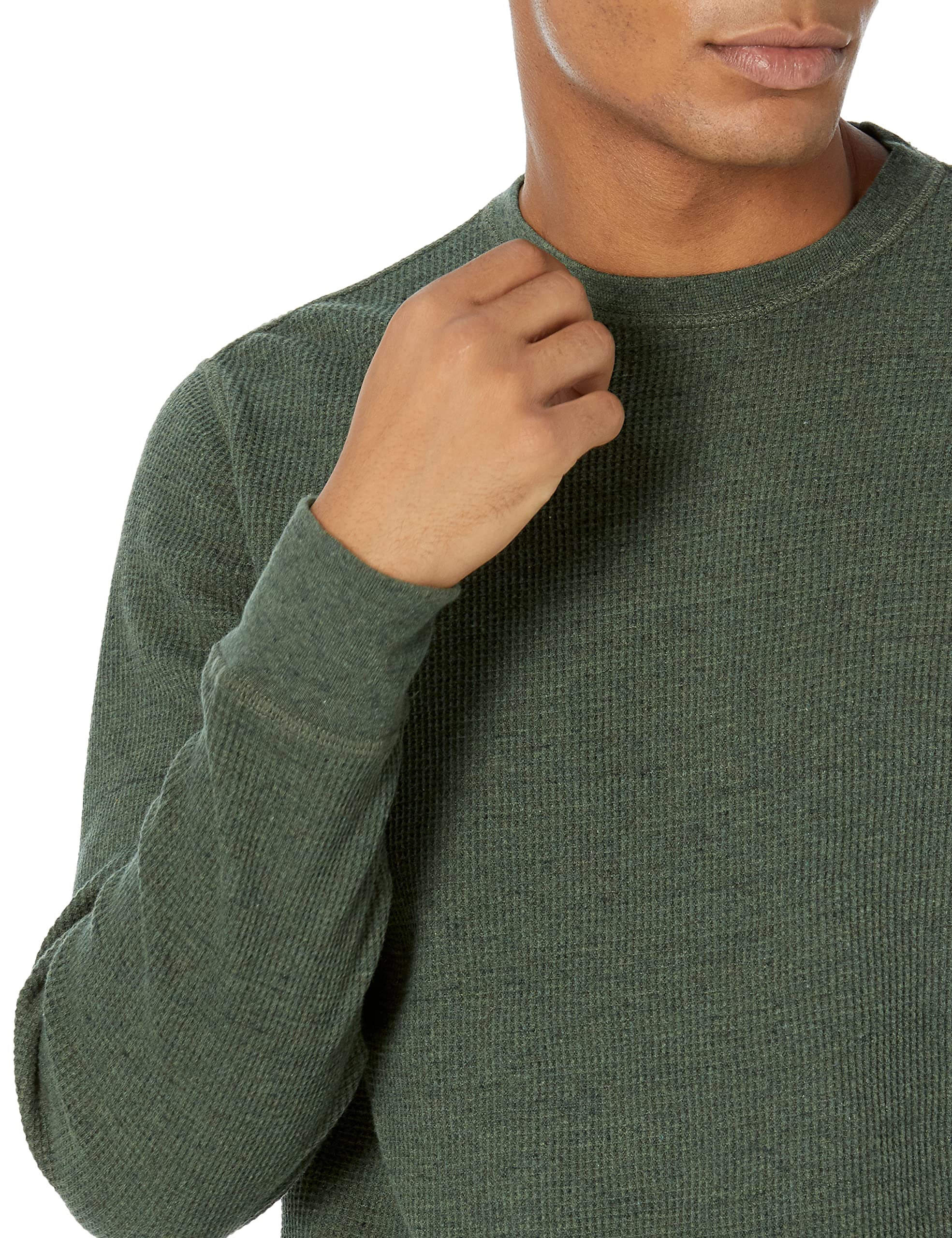 Amazon Essentials Men's Slim-Fit Long-Sleeve Waffle Shirt - Comfortable Thermal Henley for Winter Layering, Casual & Outdoor Activities