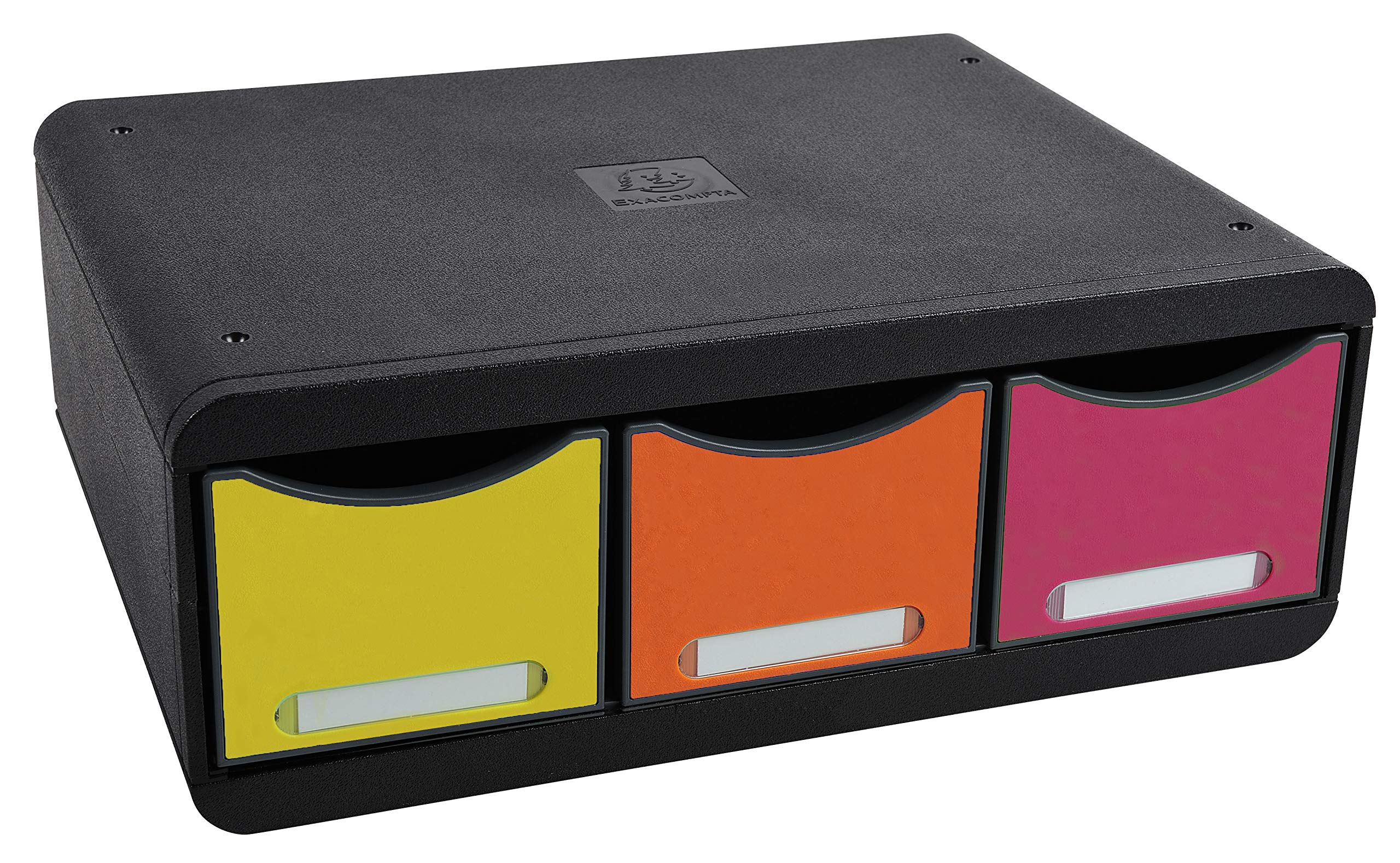 Exacompta Iderama Toolbox Maxi - 3 Drawer Storage Organizer with Harlequin Design - Perfect for Office, School & Home Organization