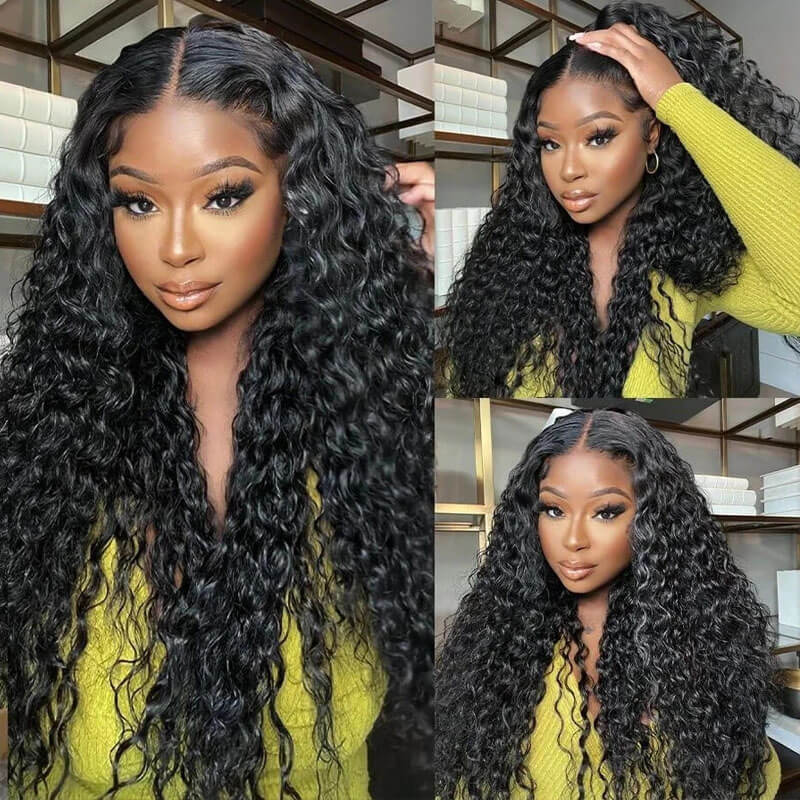 Eullair Wear Go Glueless Wig - Water Wave 6x4 5x5 HD Lace Closure Human Hair Wigs for Women | Pre-Cut Lace, Natural Hairline & Beginner Friendly | Perfect for Daily Wear, Parties & Special Occasions