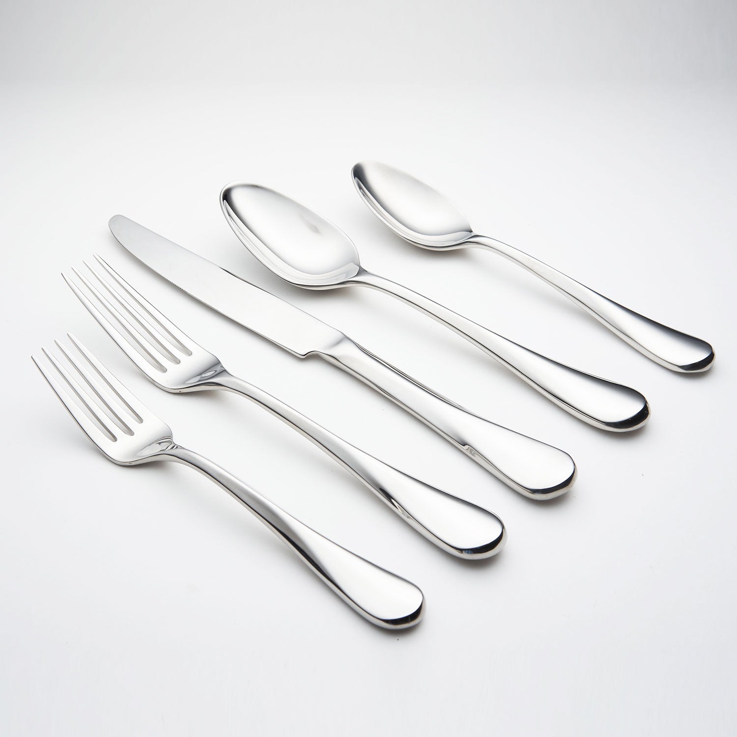Eloquence Mirror 20-Piece Stainless Steel Flatware Set - Elegant Dinnerware for Formal Dining, Wedding Gifts & Home Entertaining