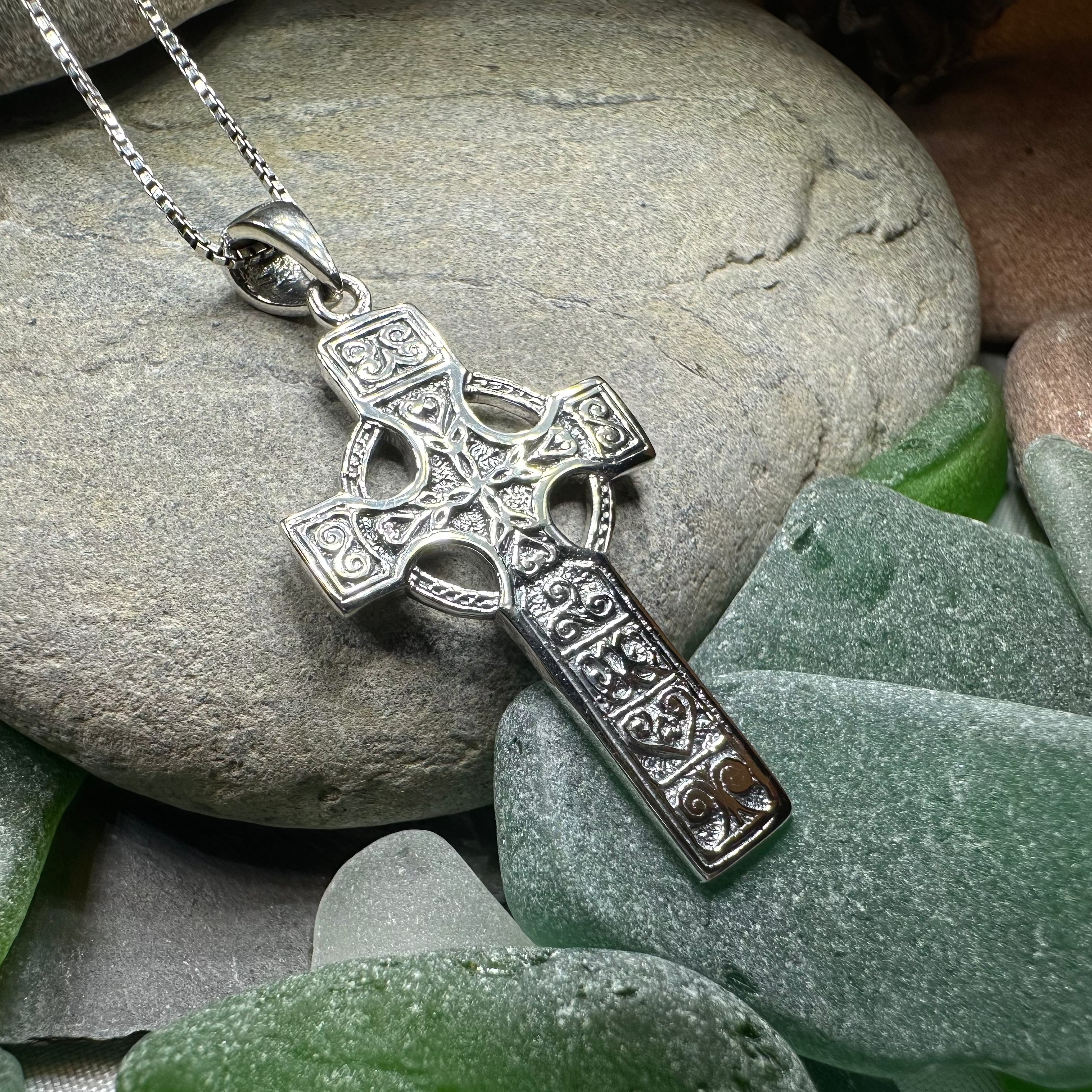 Celtic Cross Pendant Necklace for Women - Stainless Steel Columba Jewelry - Perfect for Gifts, Weddings & Everyday Wear