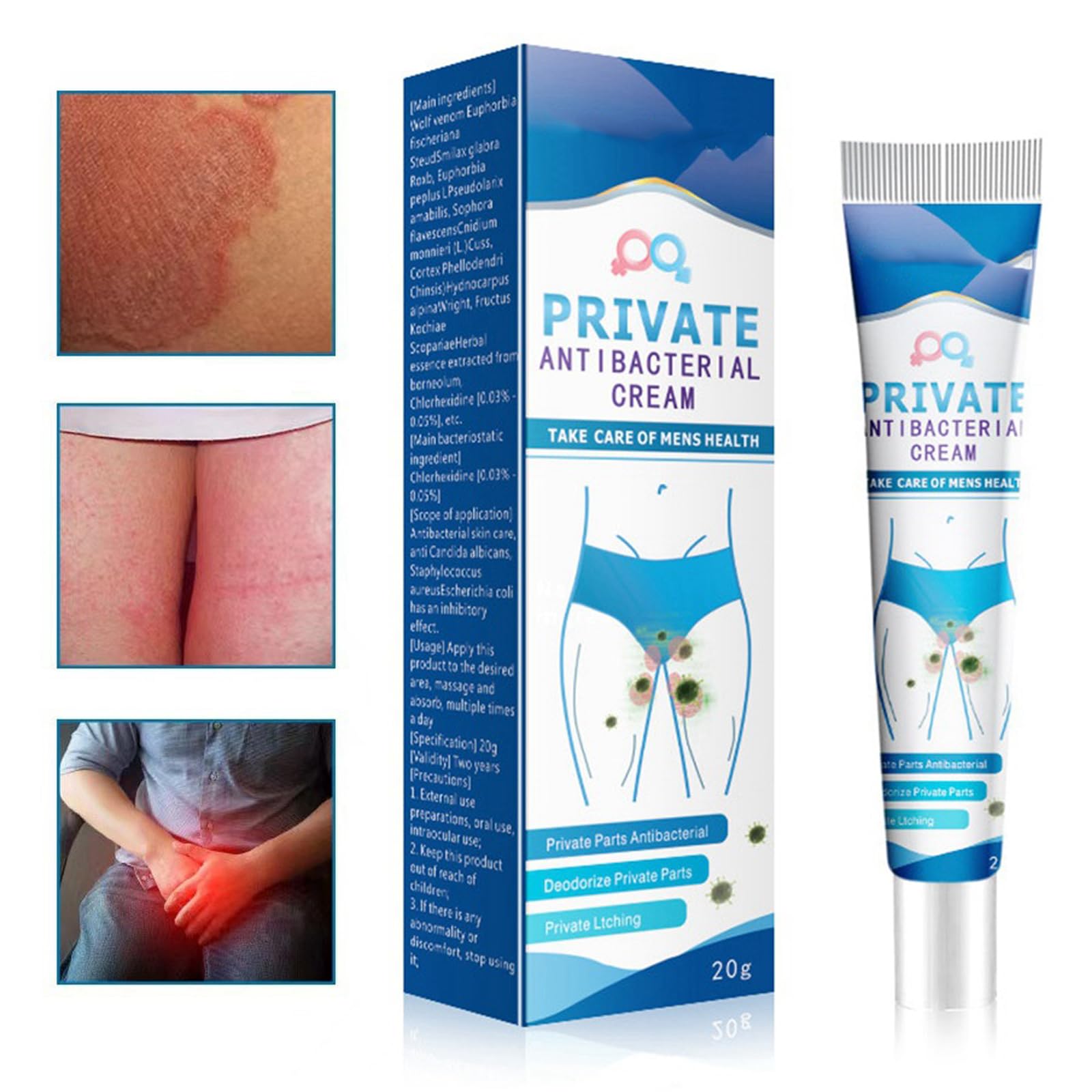 Anti Itch Cream for Men & Women - Fast Itching Relief Treatment for Private Areas & Skin Irritation - 20g Soothing Antipruritic Ointment - Perfect for Eczema, Rashes & Bug Bites