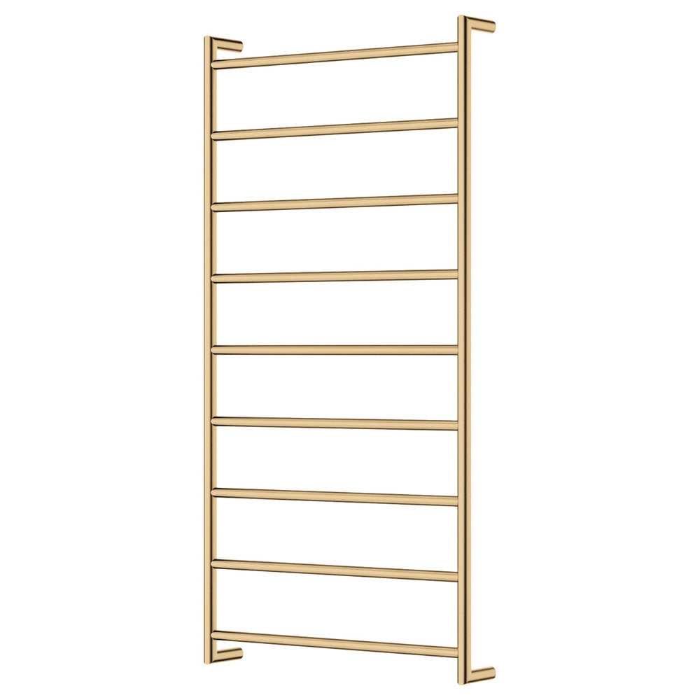 Fienza 82860120GUB Kaya Heated Towel Rail 24x47 Inches - 600x1200mm Bathroom Towel Warmer with Urban Brass Finish - Perfect for Spa, Luxury Bathroom & Home Decor