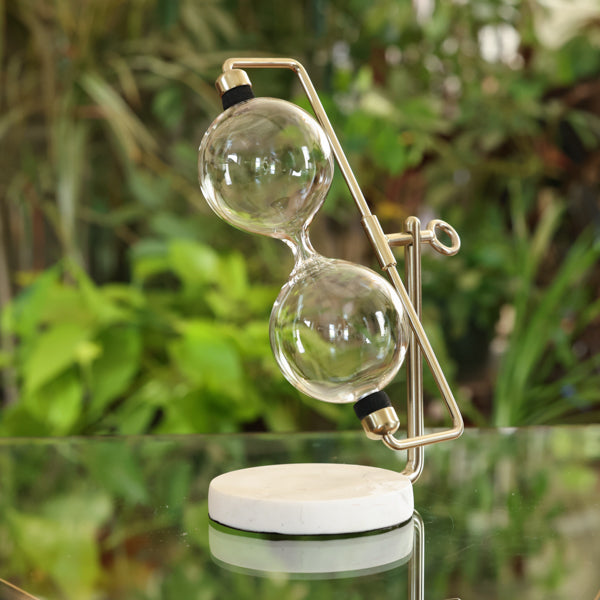 Elegant Rotating Hourglass Urn with Marble Base - Perfect for Home Memorial, Office Decor & Gift Giving