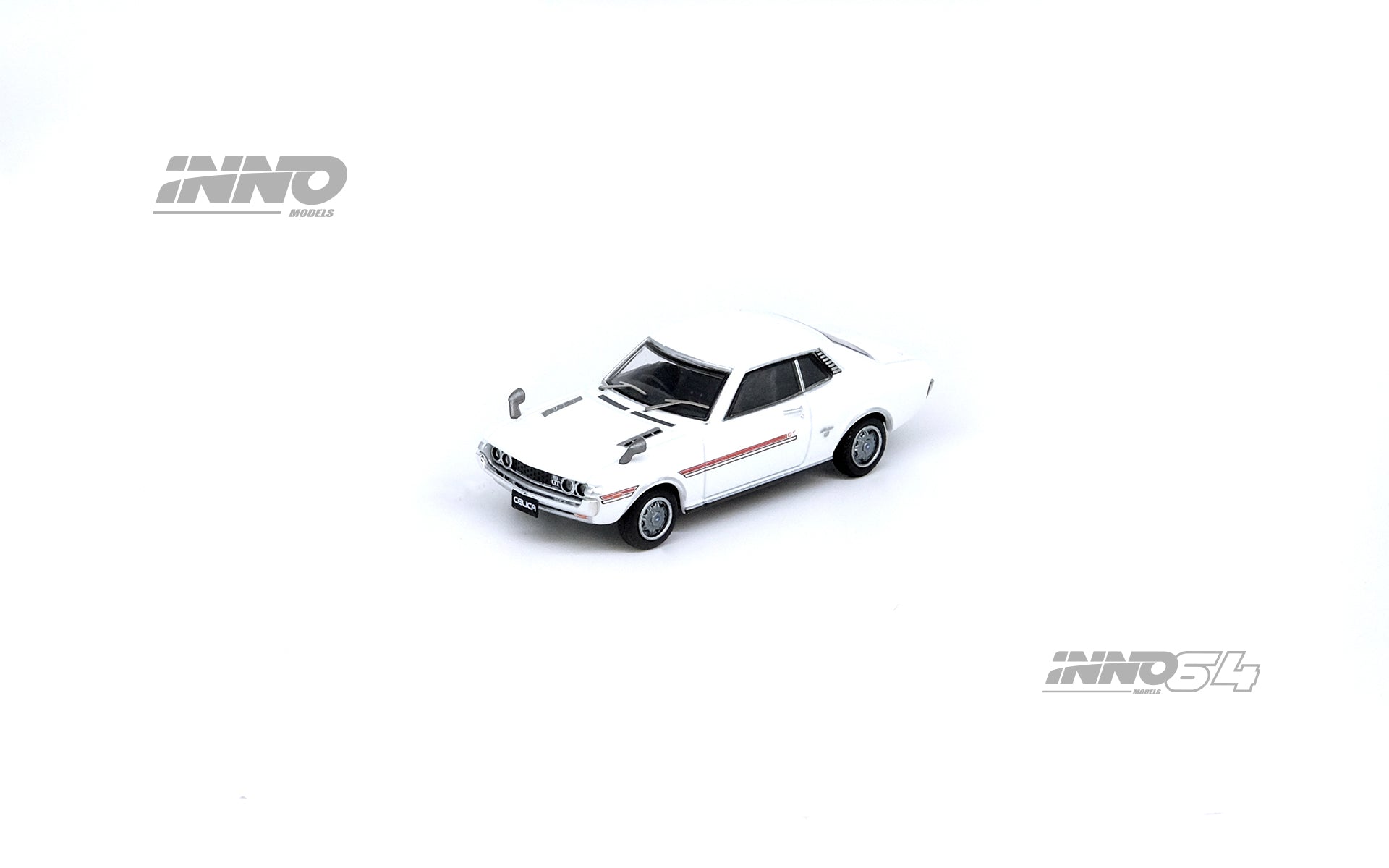 INNO64 1:64 Scale Diecast Toyota Celica 1600GT (TA22) White Model Car - Perfect for Collectors, Display, and Toy Car Racing Scenes