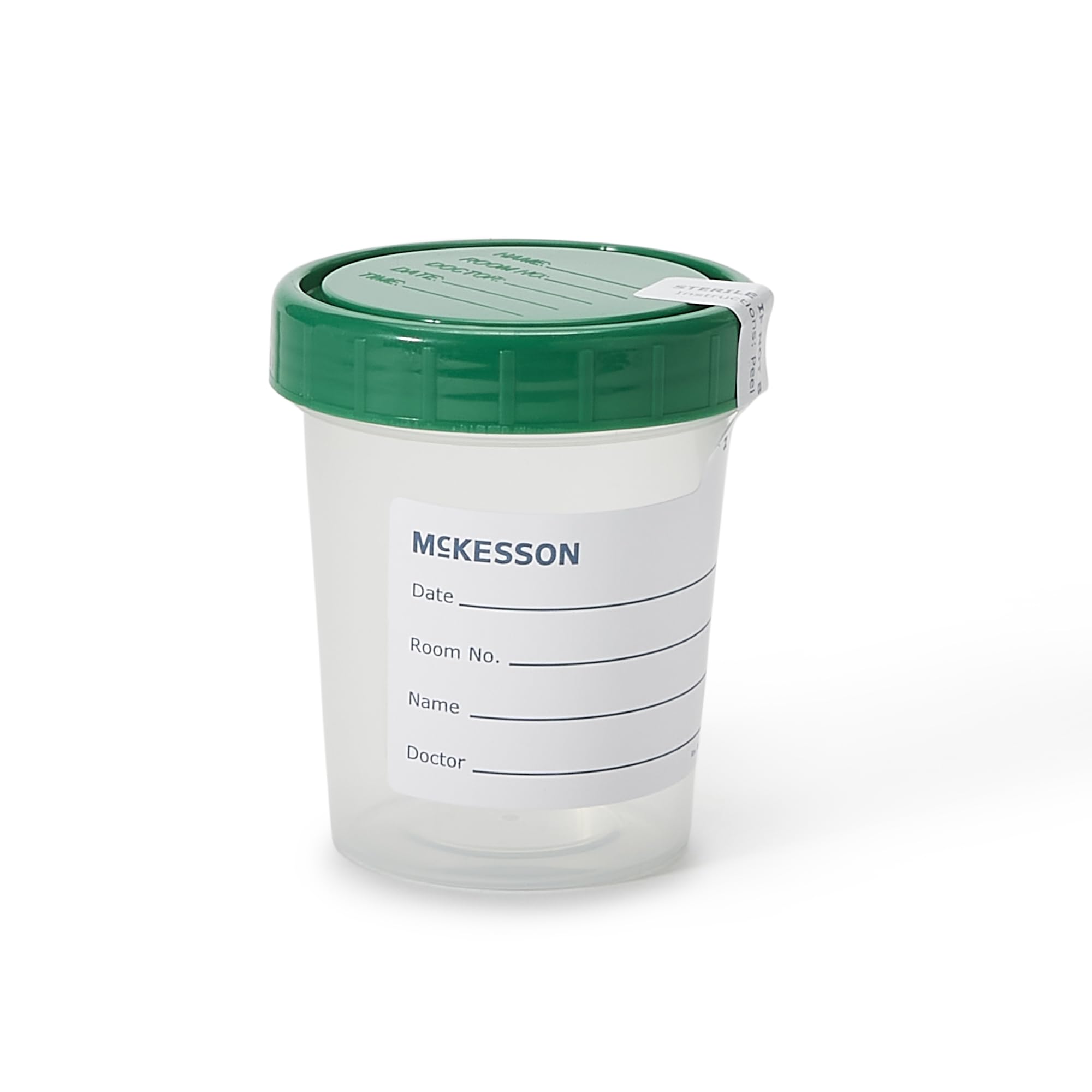 McKesson Leak-Proof Specimen Cups with Lids - 4 oz (120ml) Urine Sample Containers - Pack of 100 - Ideal for Medical Tests, Home Health Monitoring & Laboratory Use