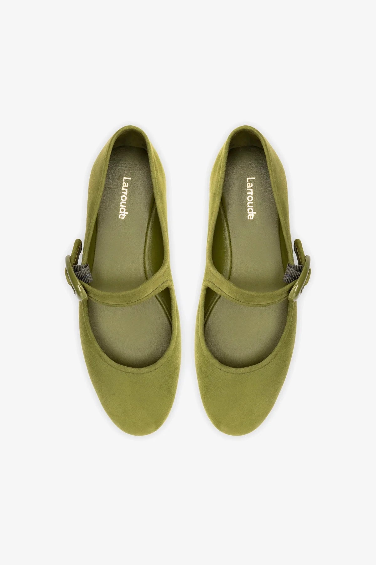Verona Women's Ballet Flats in Seaweed Suede - Comfortable Slip-On Shoes for Work, Travel & Everyday Wear
