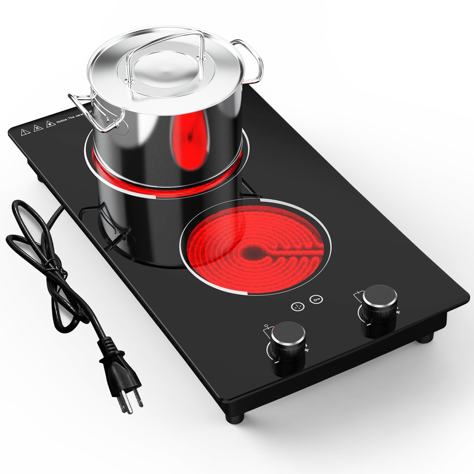 110V Electric Cooktop 2 Burners - 12